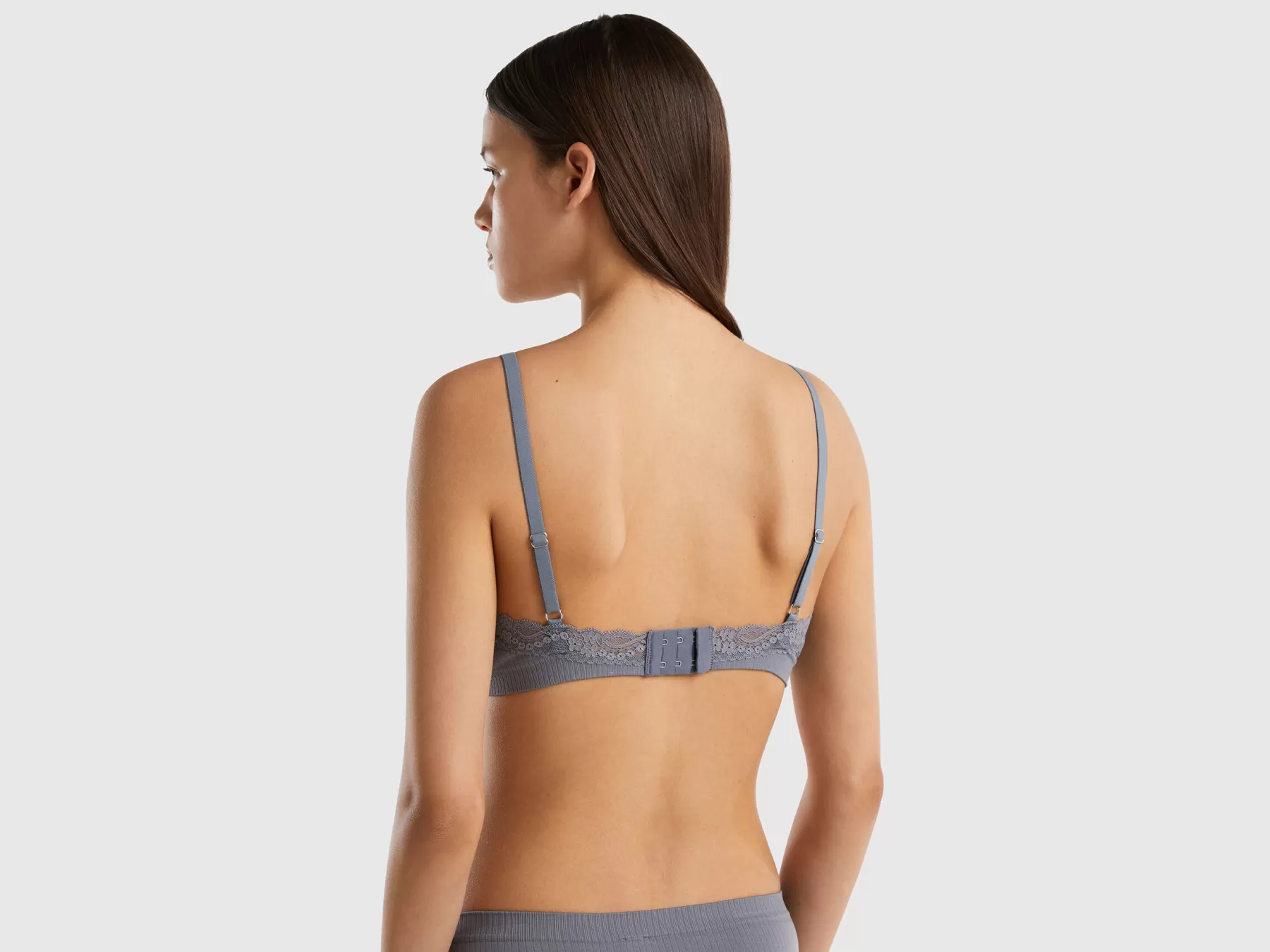 Benetton Reggiseno A Triangolo A Costine Grigio Shop