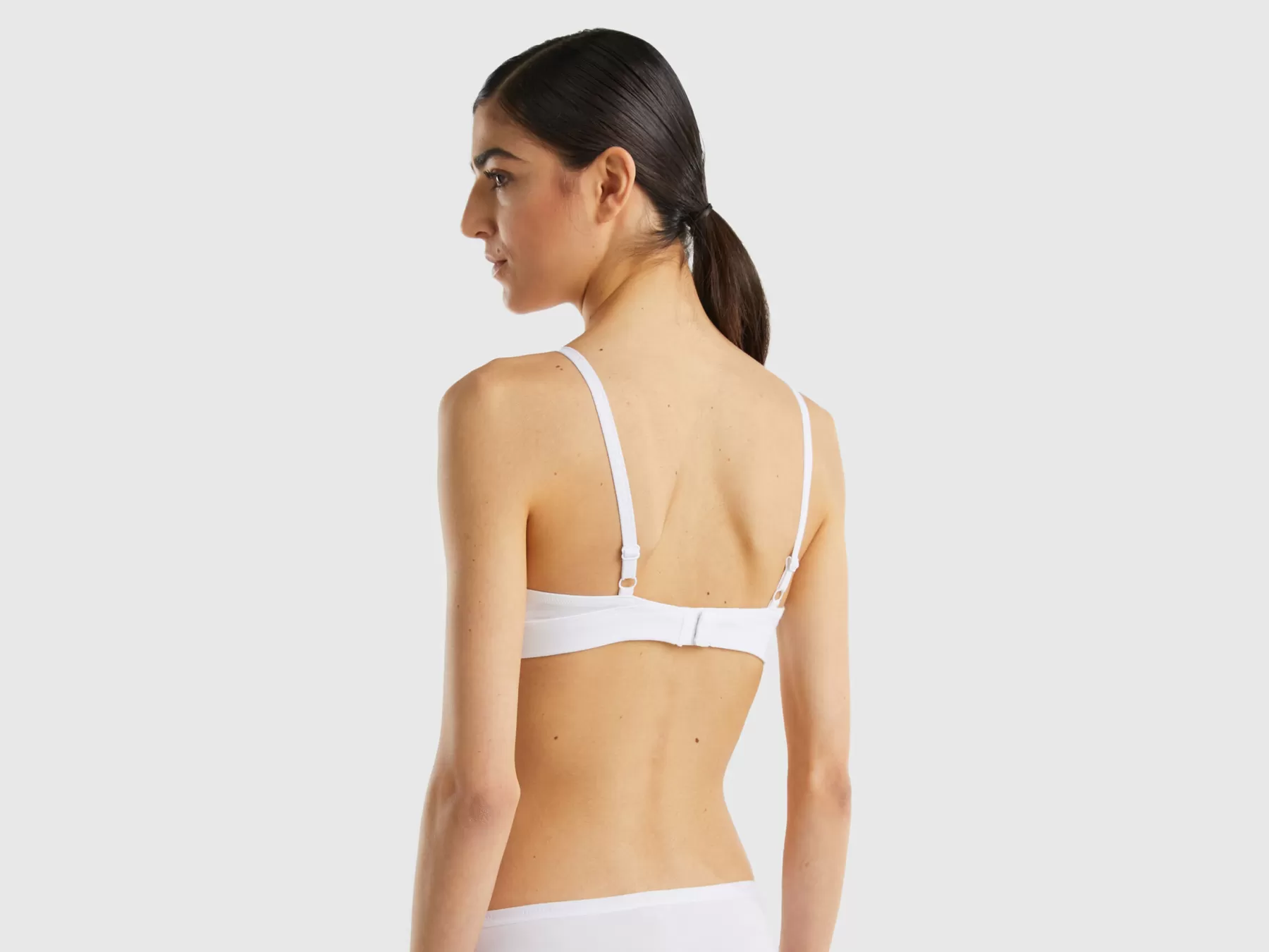 Benetton Reggiseno A Triangolo Senza Imbottitura Bianco Outlet