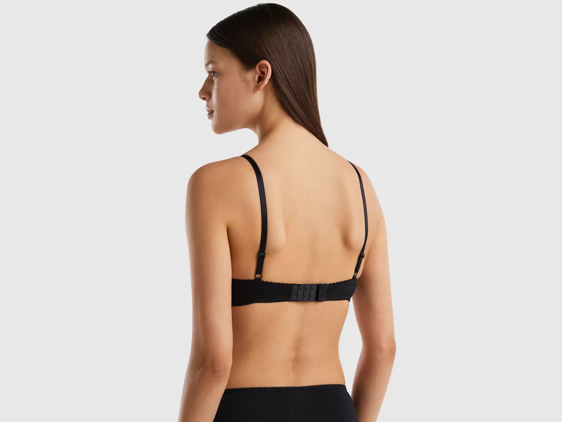 Benetton Reggiseno Imbottito Con Pizzo Nero Store