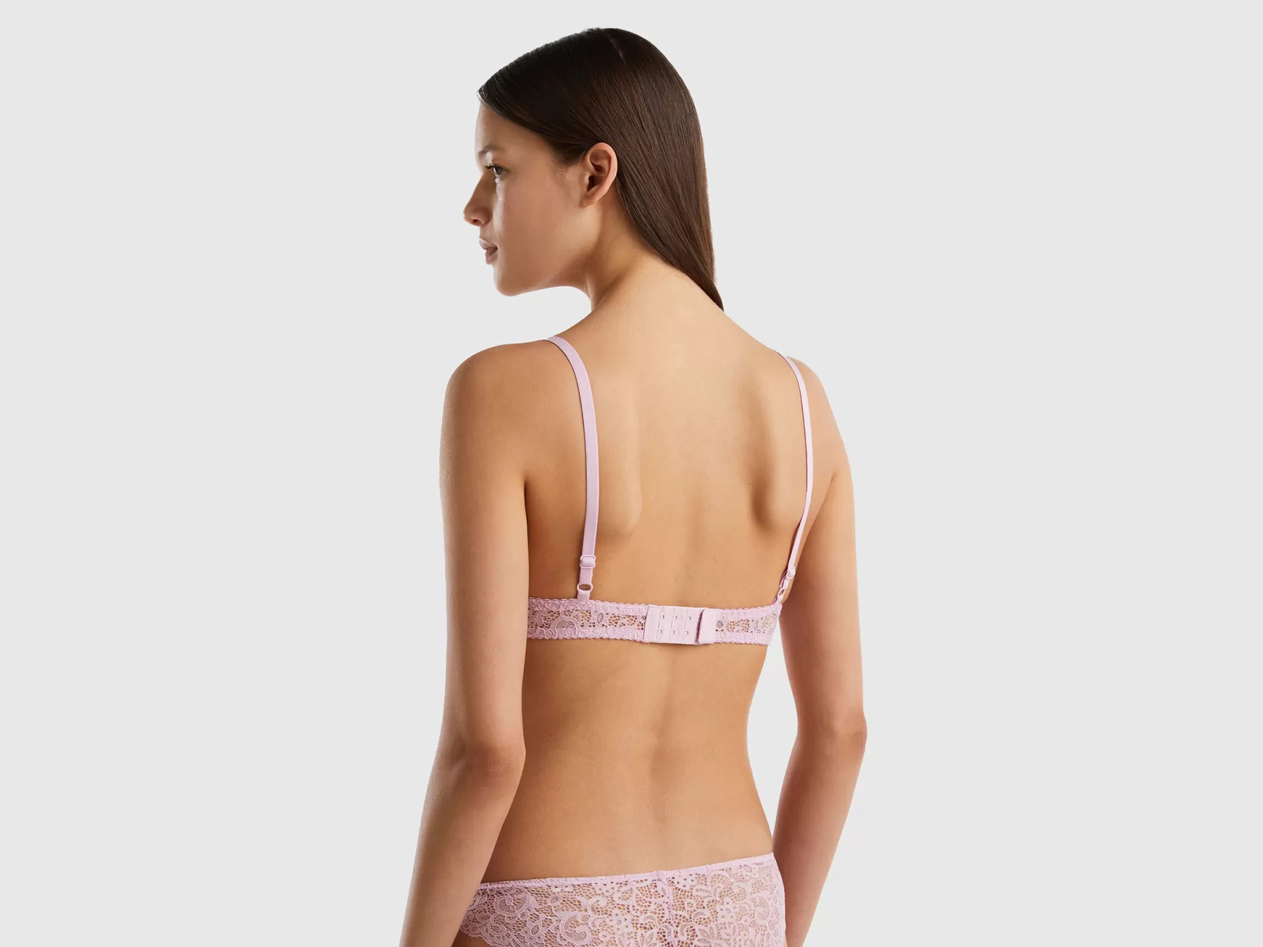 Benetton Reggiseno Imbottito In Pizzo Lilla Fashion