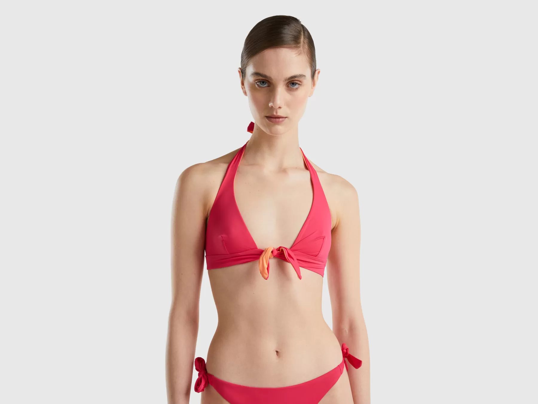 Benetton Reggiseno Mare Reversibile In Econyl® Fucsia Shop