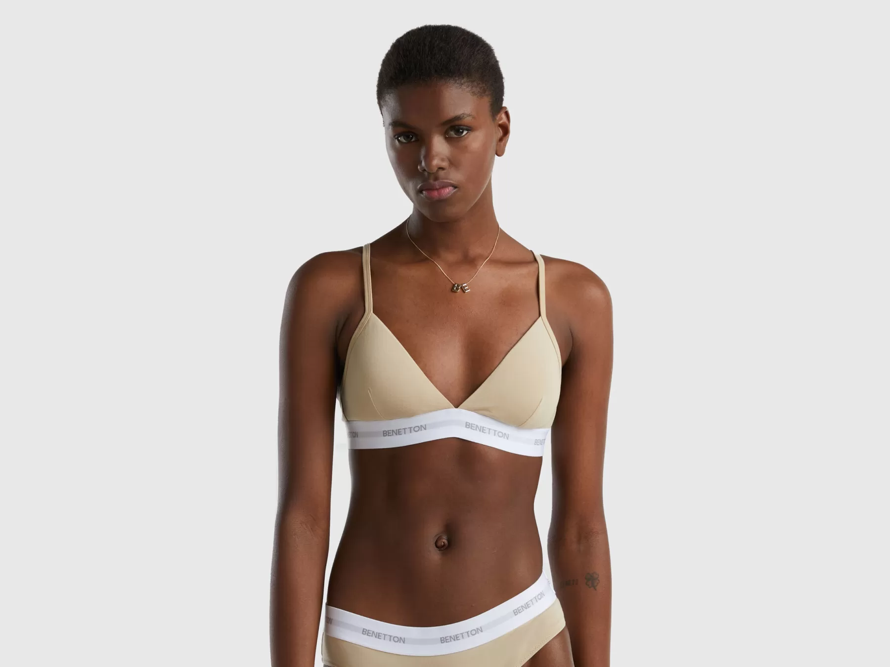 Benetton Reggisenoa Triangolo Beige Discount