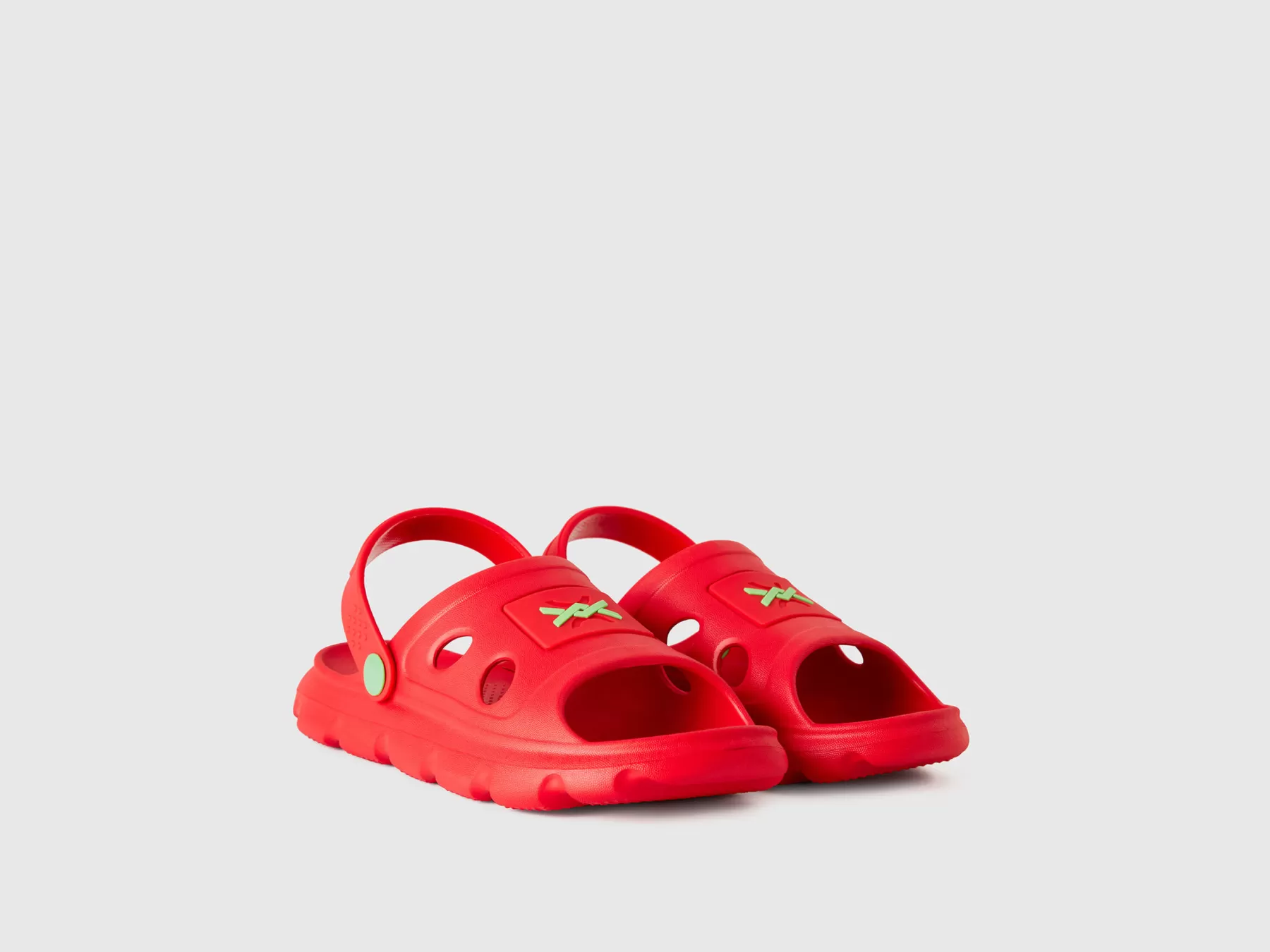 Benetton Sandali In Gomma Leggera Rosso Outlet