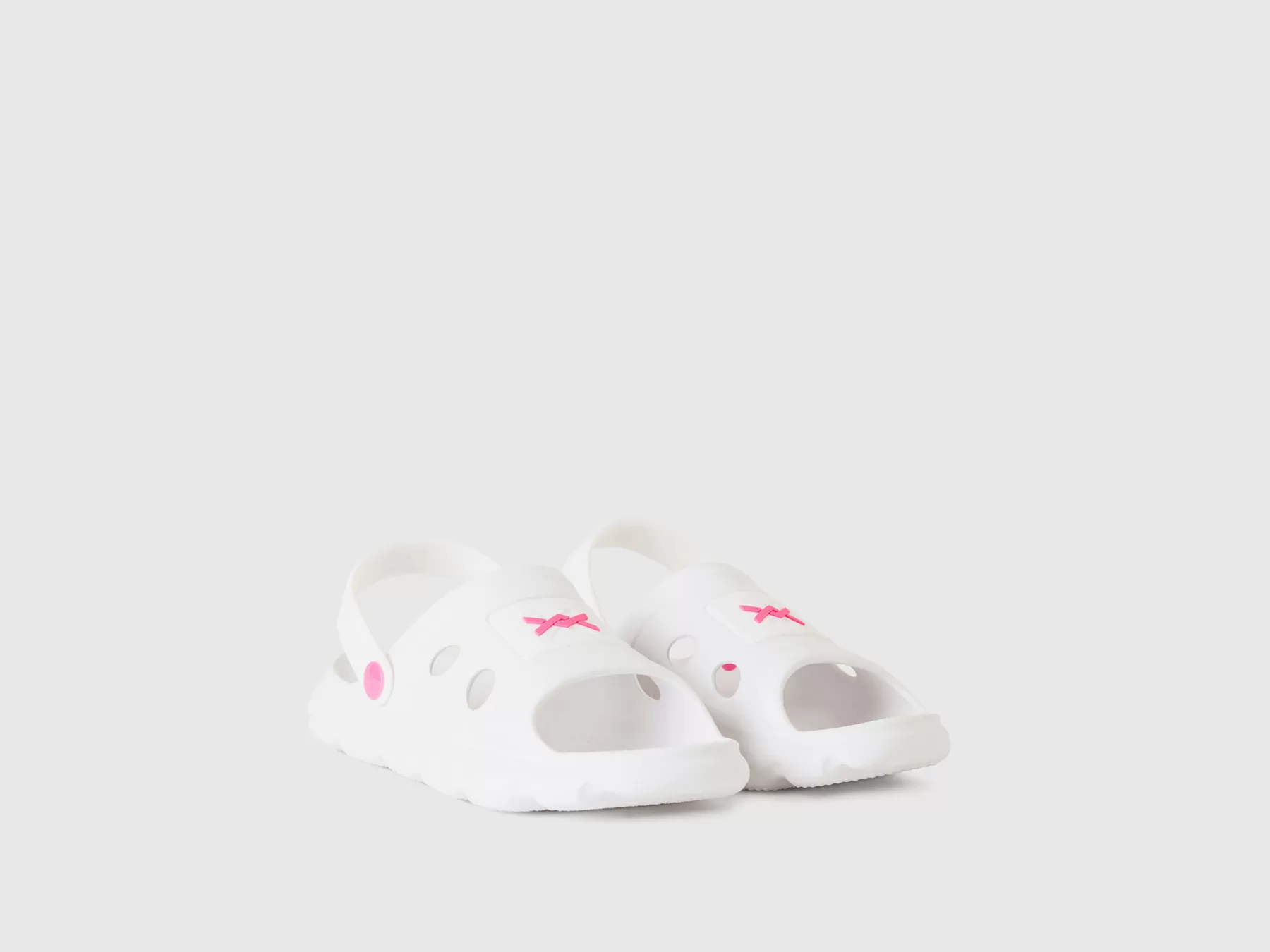 Benetton Sandali In Gomma Leggera Bianco Cheap