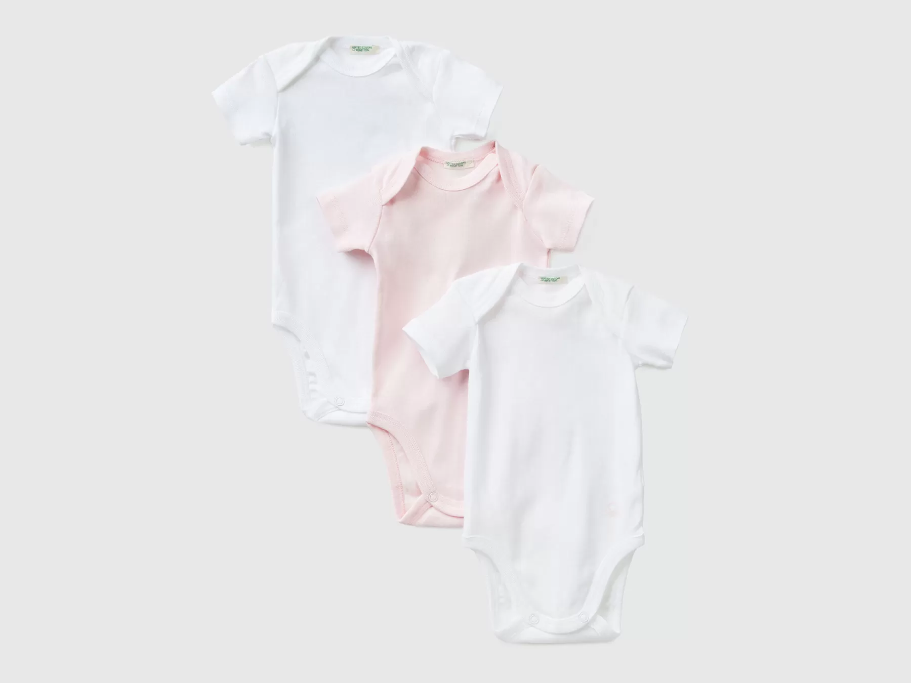 Benetton Set Body In Cotone Bio Tinta Unita Rosa Shop