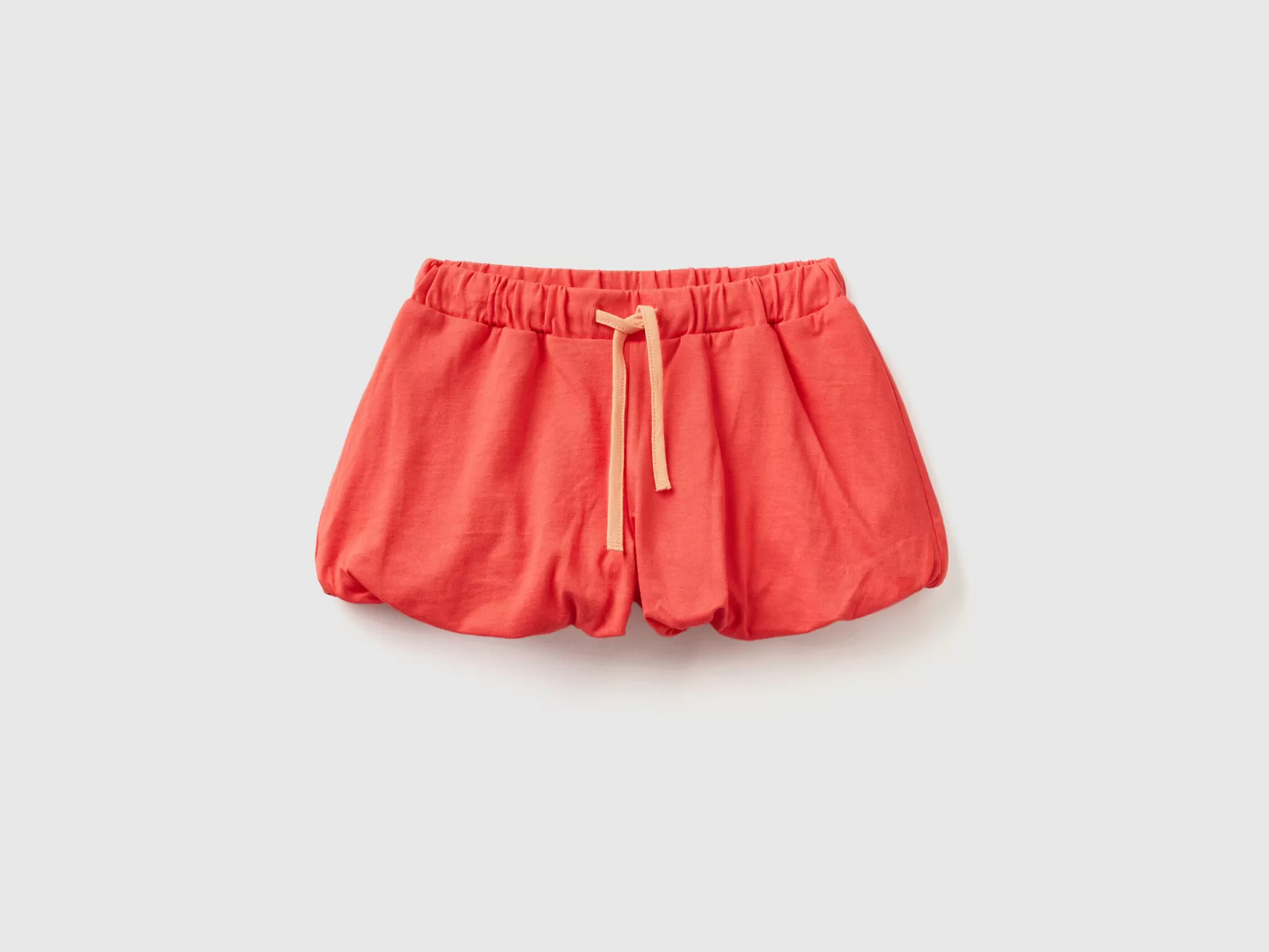 Benetton Shorts A Palloncino Con Coulisse Rosso Corallo Discount