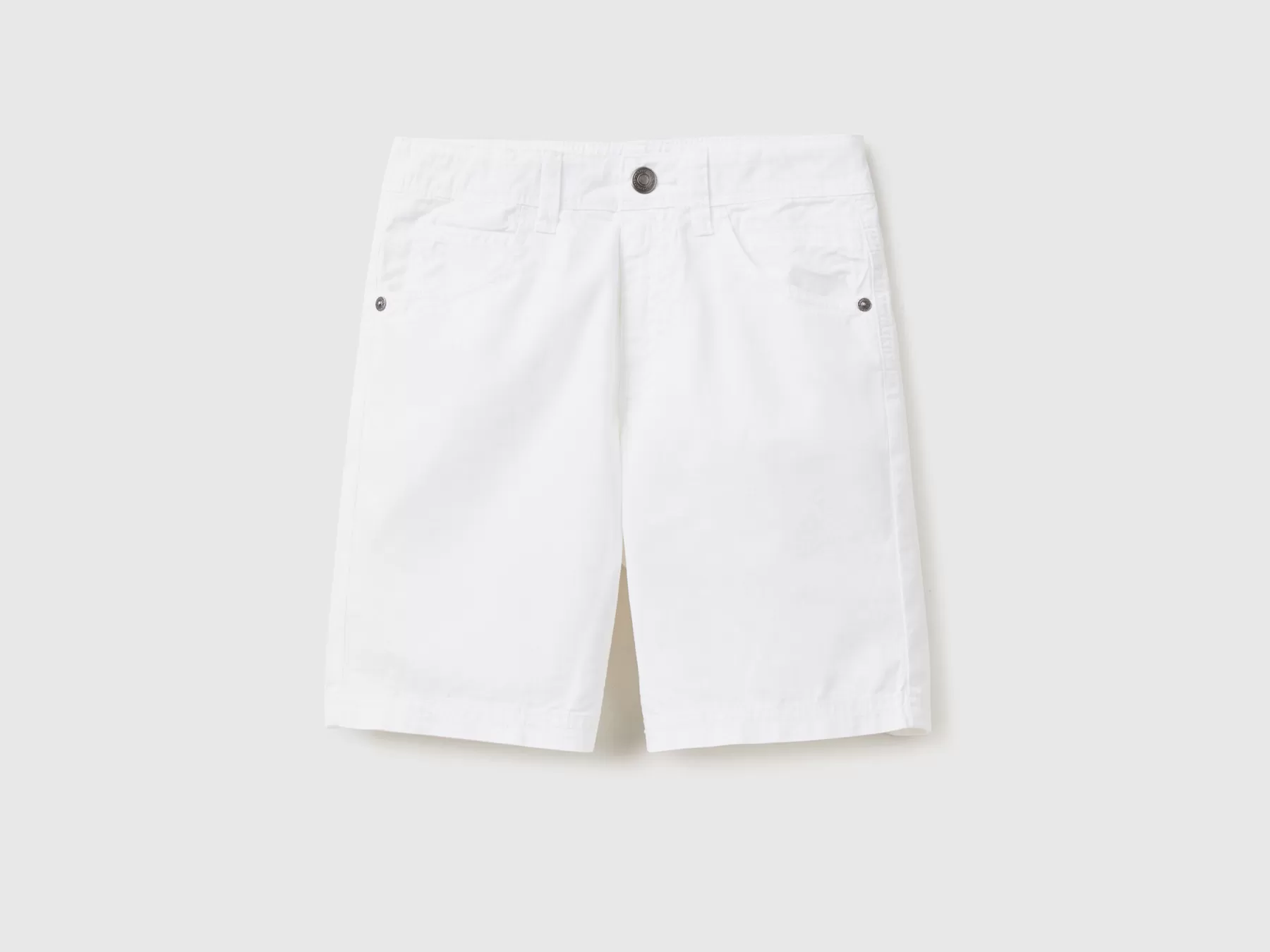 Benetton Shorts Cinque Tasche Bianco New