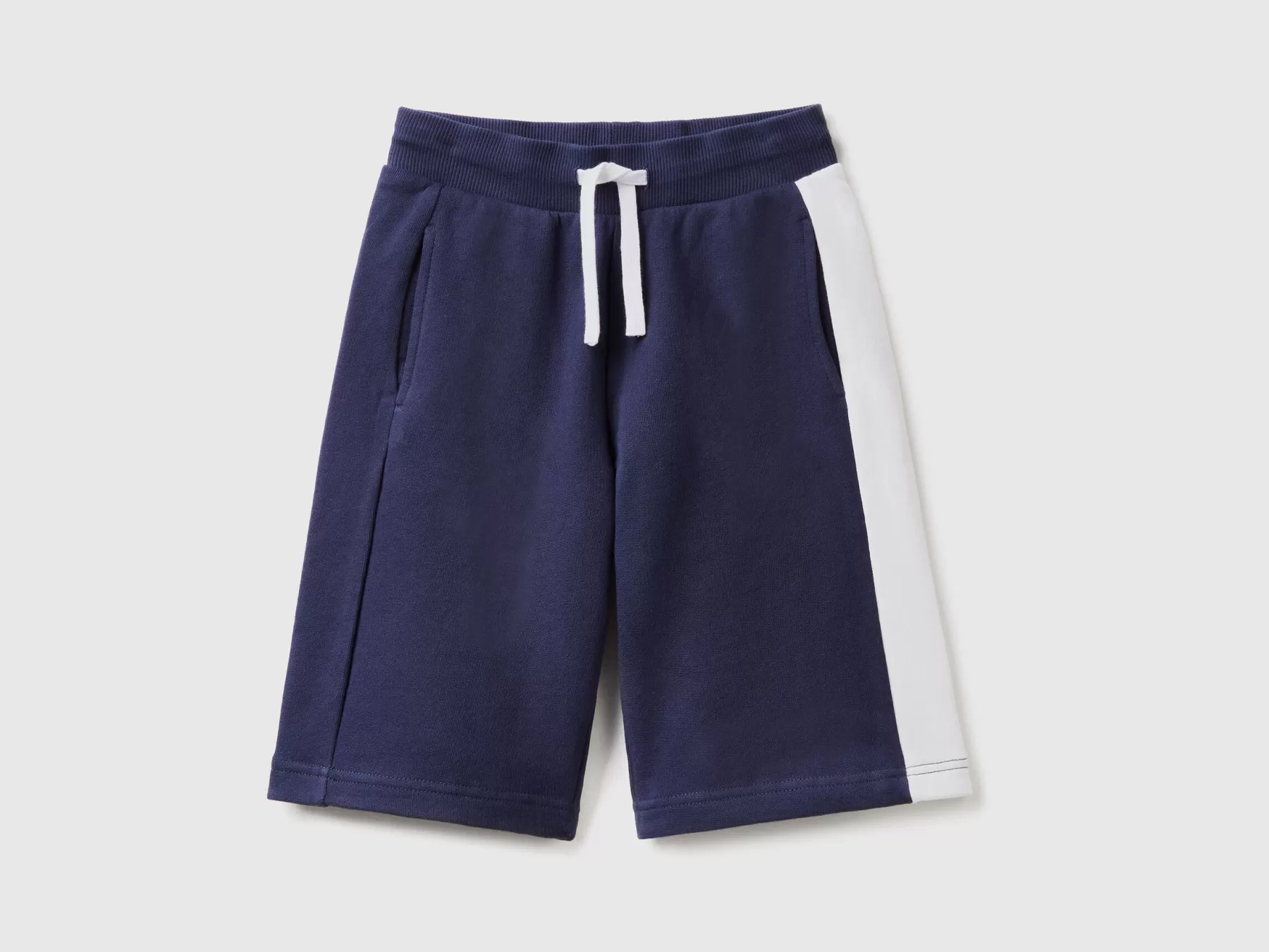 Benetton Shorts Con Banda A Contrasto Blu Scuro Best