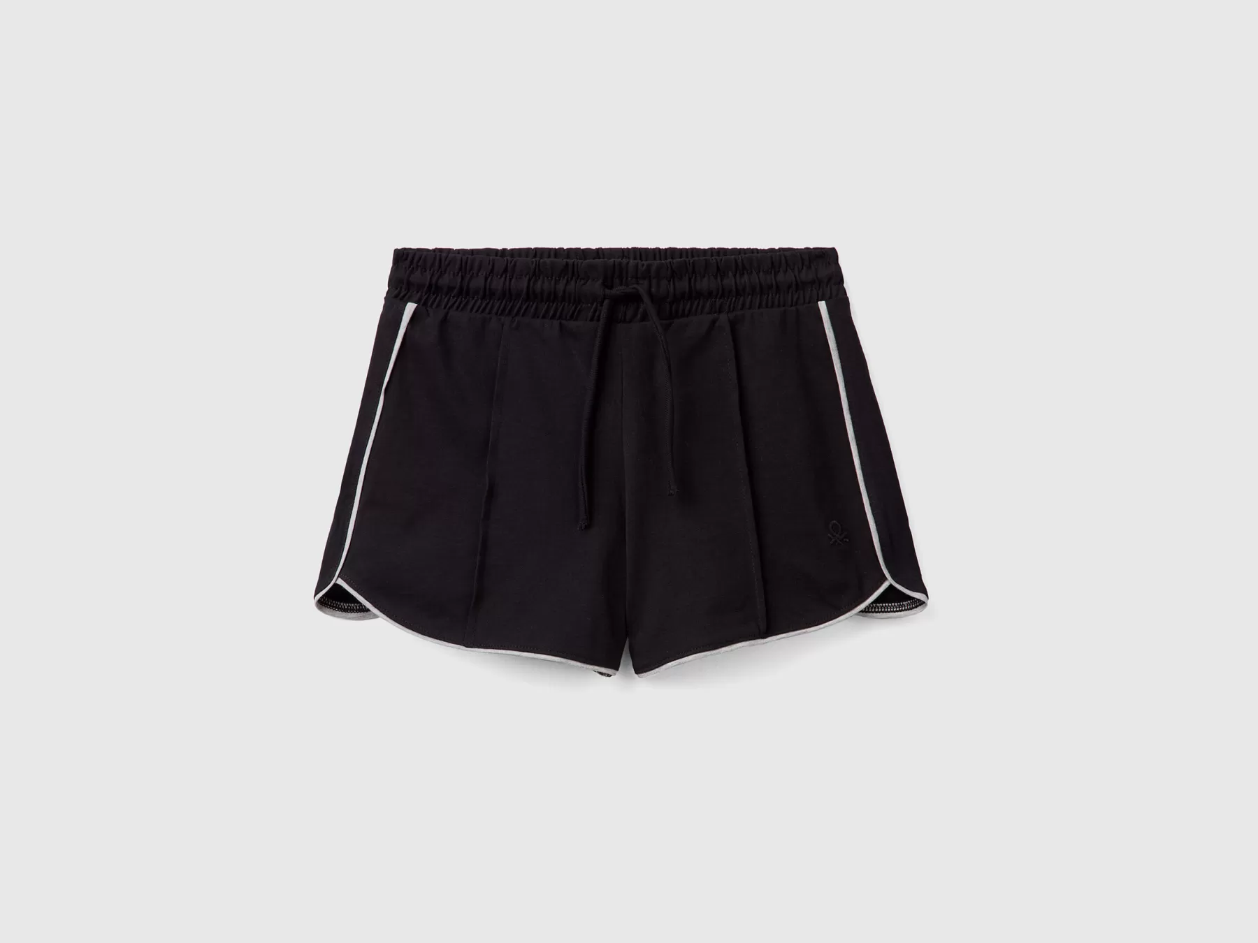 Benetton Shorts Con Coulisse 100% Cotone Nero Shop