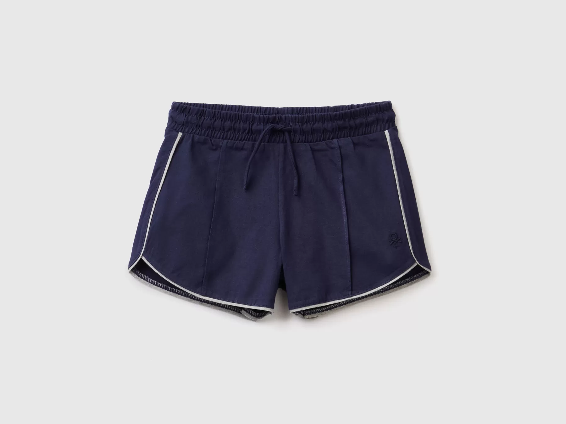 Benetton Shorts Con Coulisse 100% Cotone Blu Scuro Shop