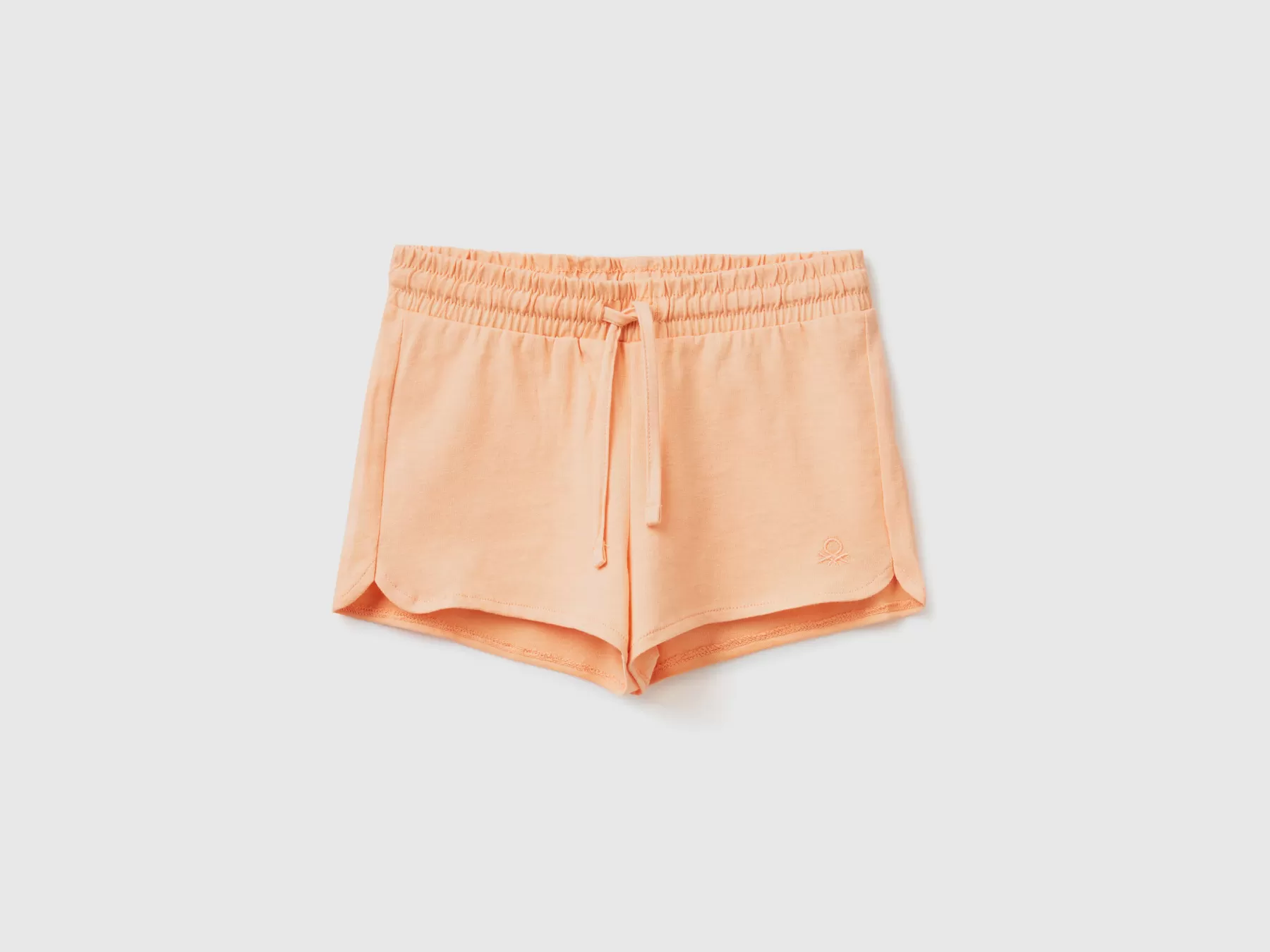 Benetton Shorts Con Coulisse In Cotone Bio Salmone Flash Sale