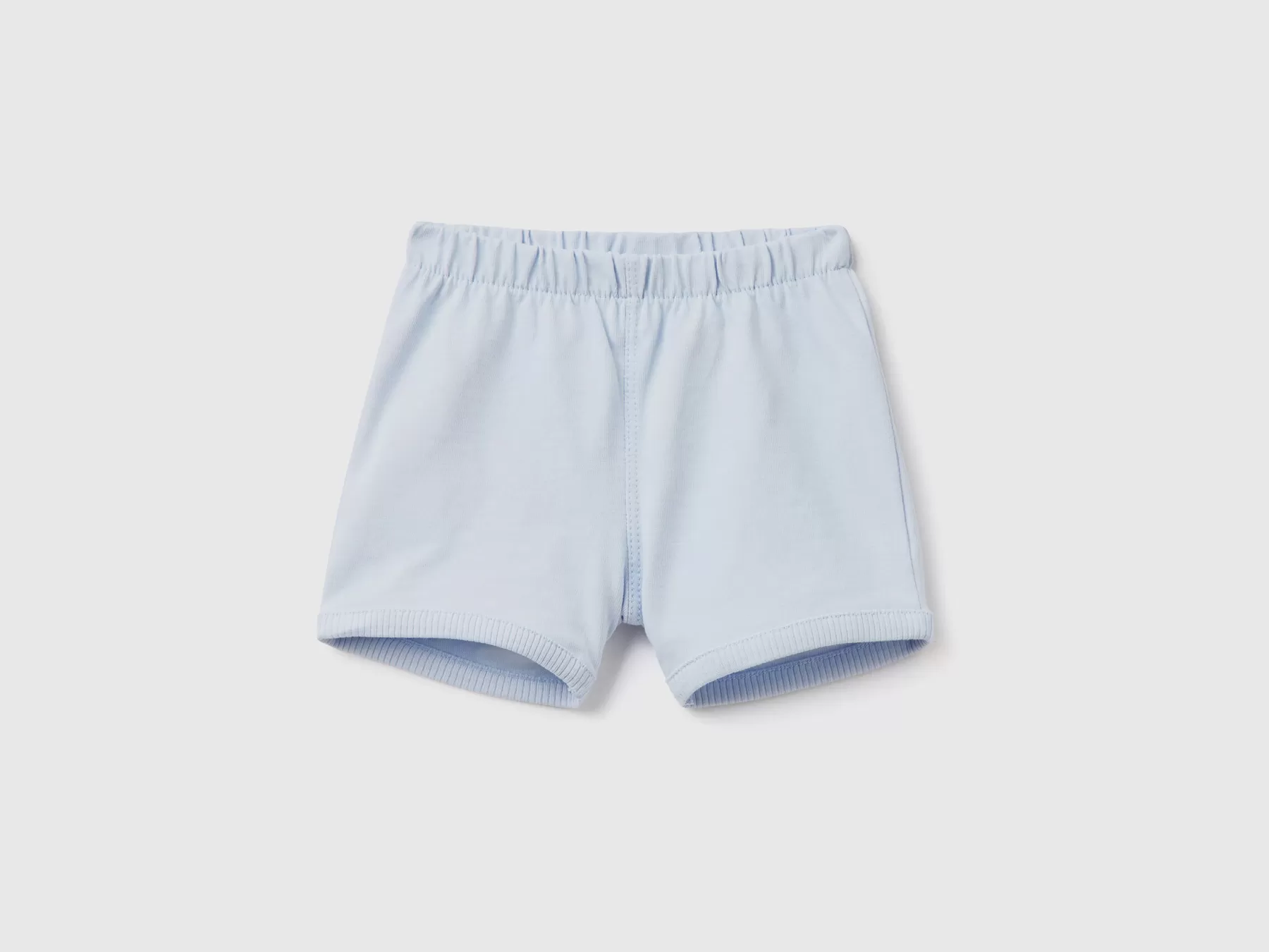 Benetton Shorts Con Patch Sul Retro Celeste Clearance