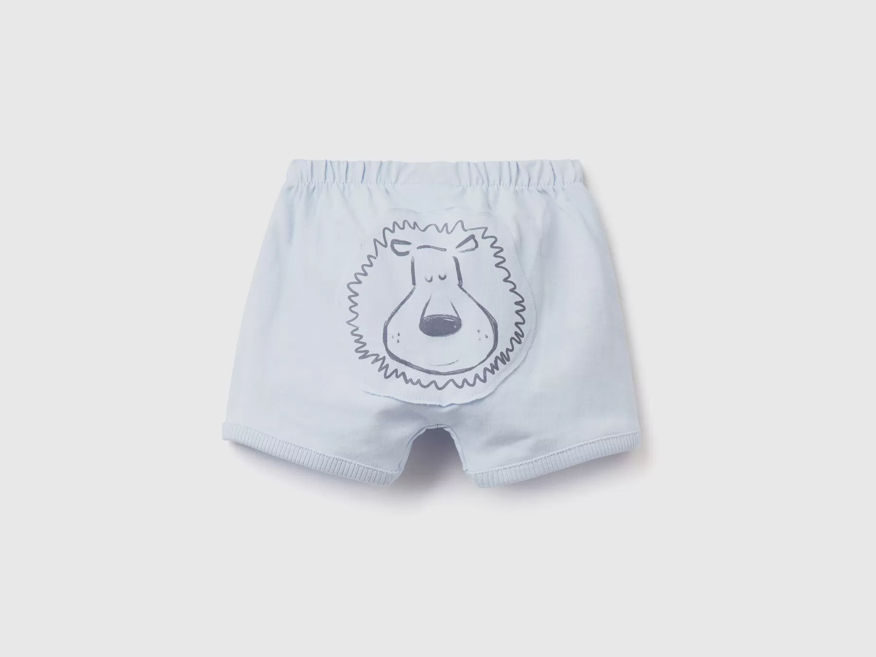 Benetton Shorts Con Patch Sul Retro Celeste Clearance