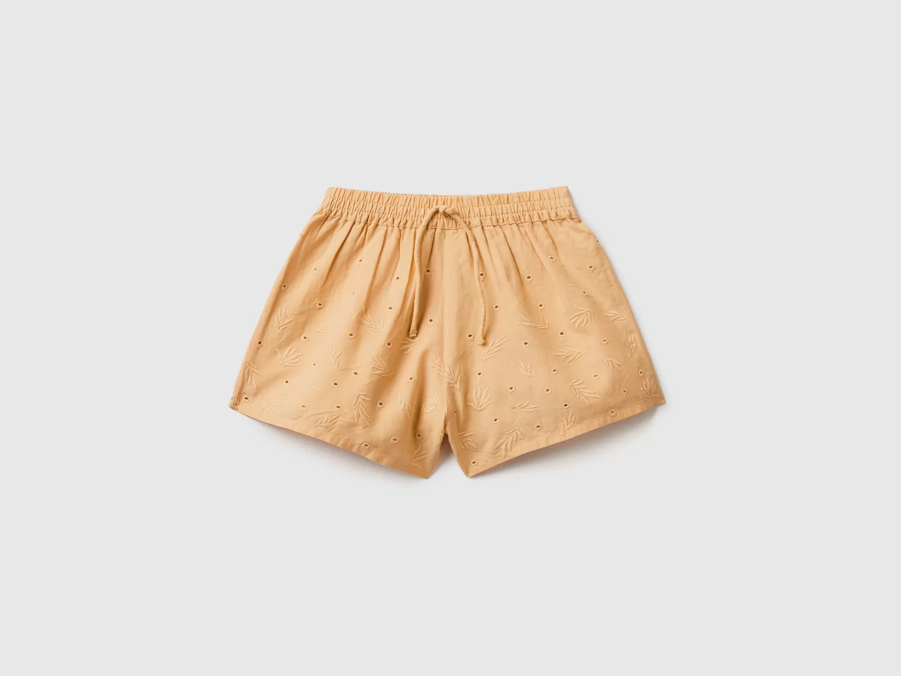 Benetton Shorts Con Ricami Sangallo Arancione Sale