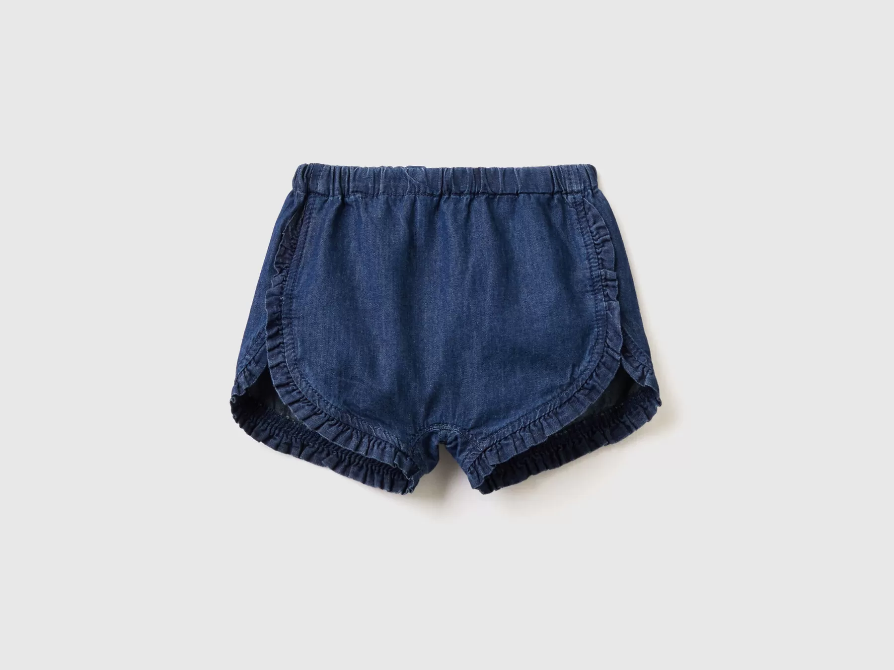 Benetton Shorts Con Rouches Blu Scuro Hot