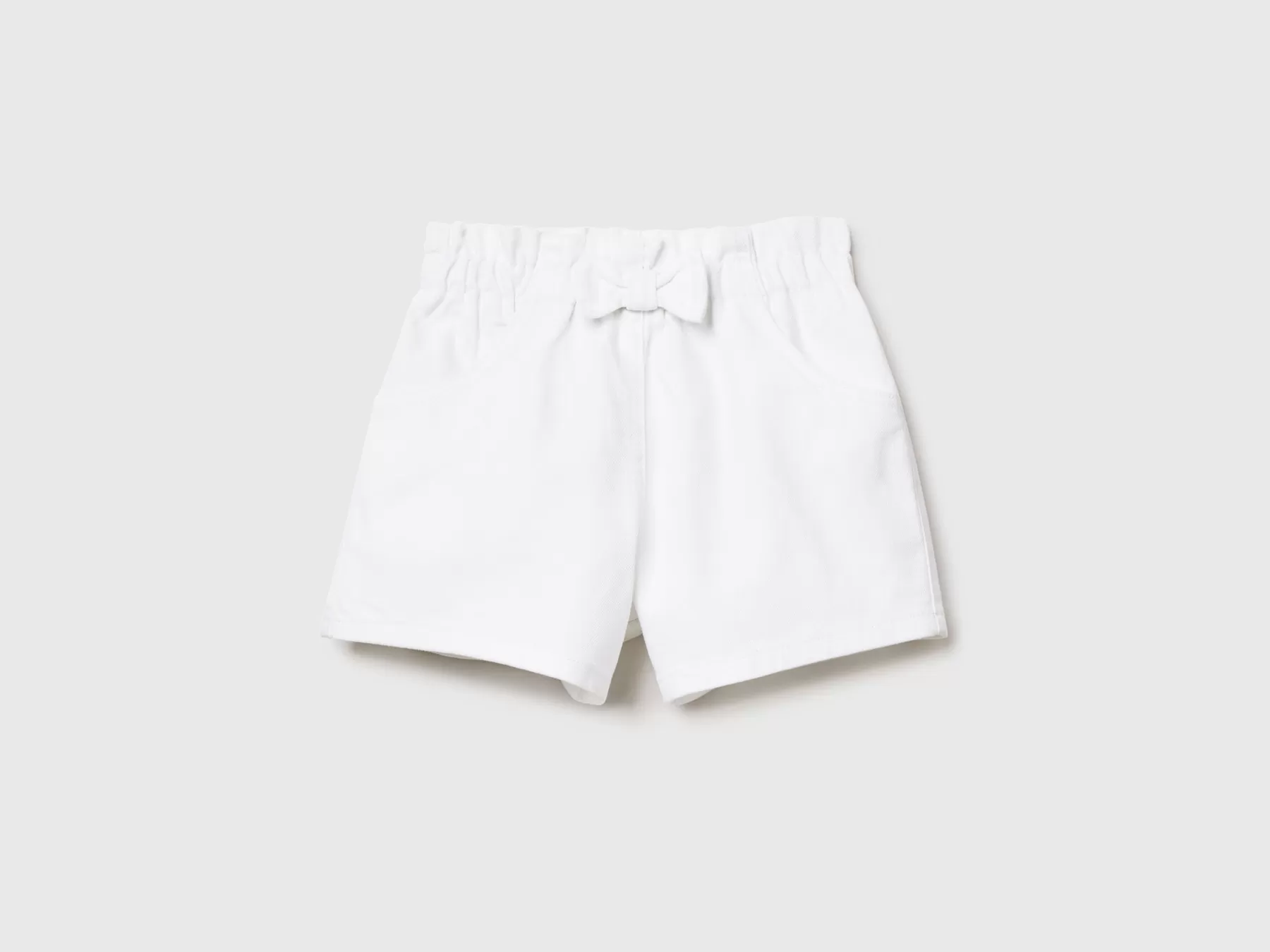 Benetton Shorts Con Vita Elastica Bianco Best