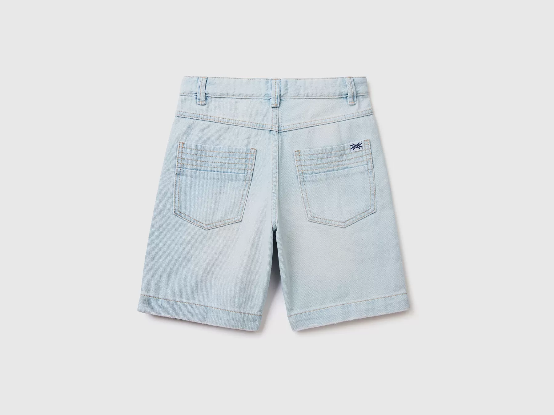 Benetton Shorts Di Jeans Chiari Celeste Sale