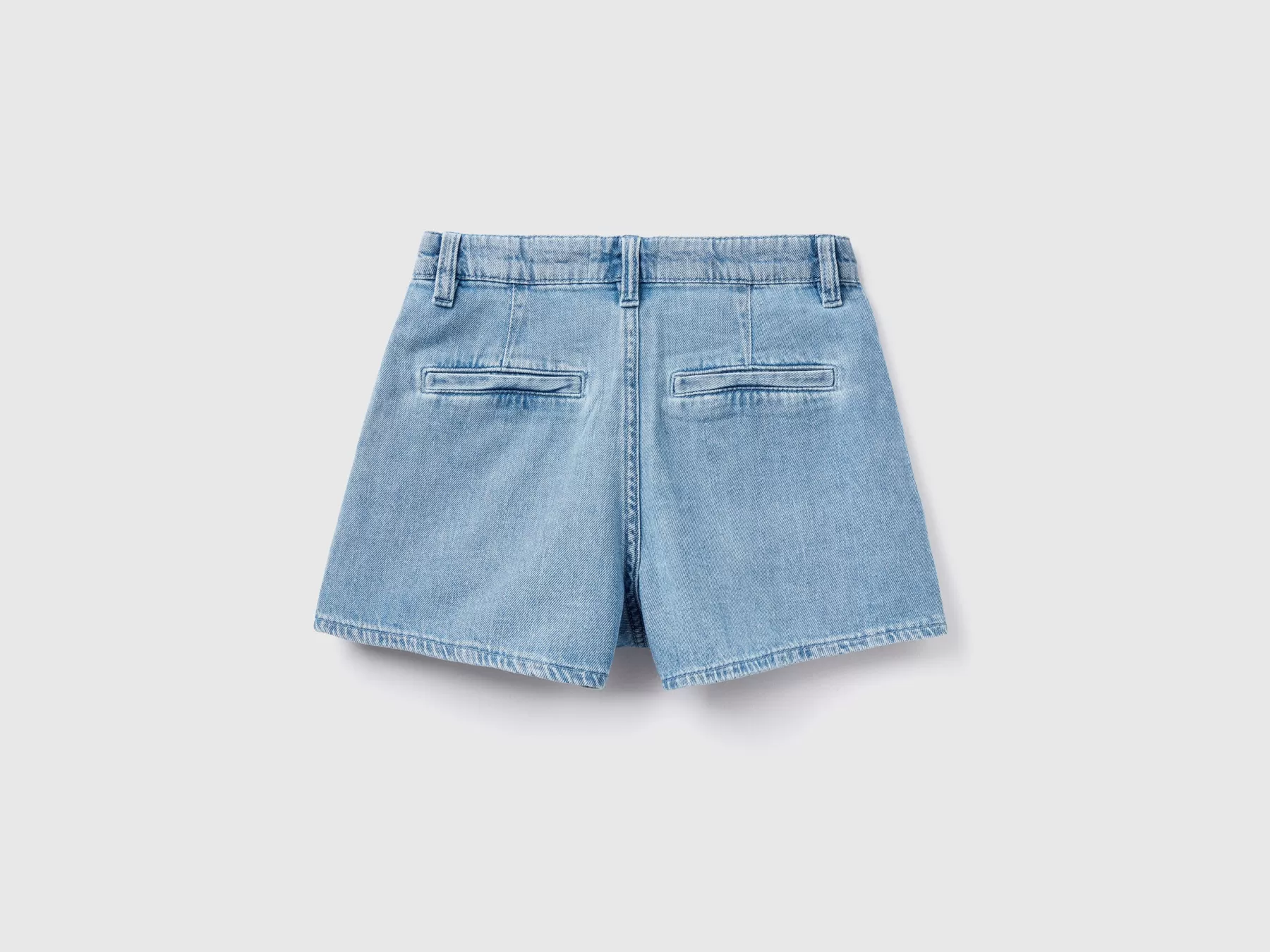 Benetton Shorts Di Jeans Leggero Azzurro Sale