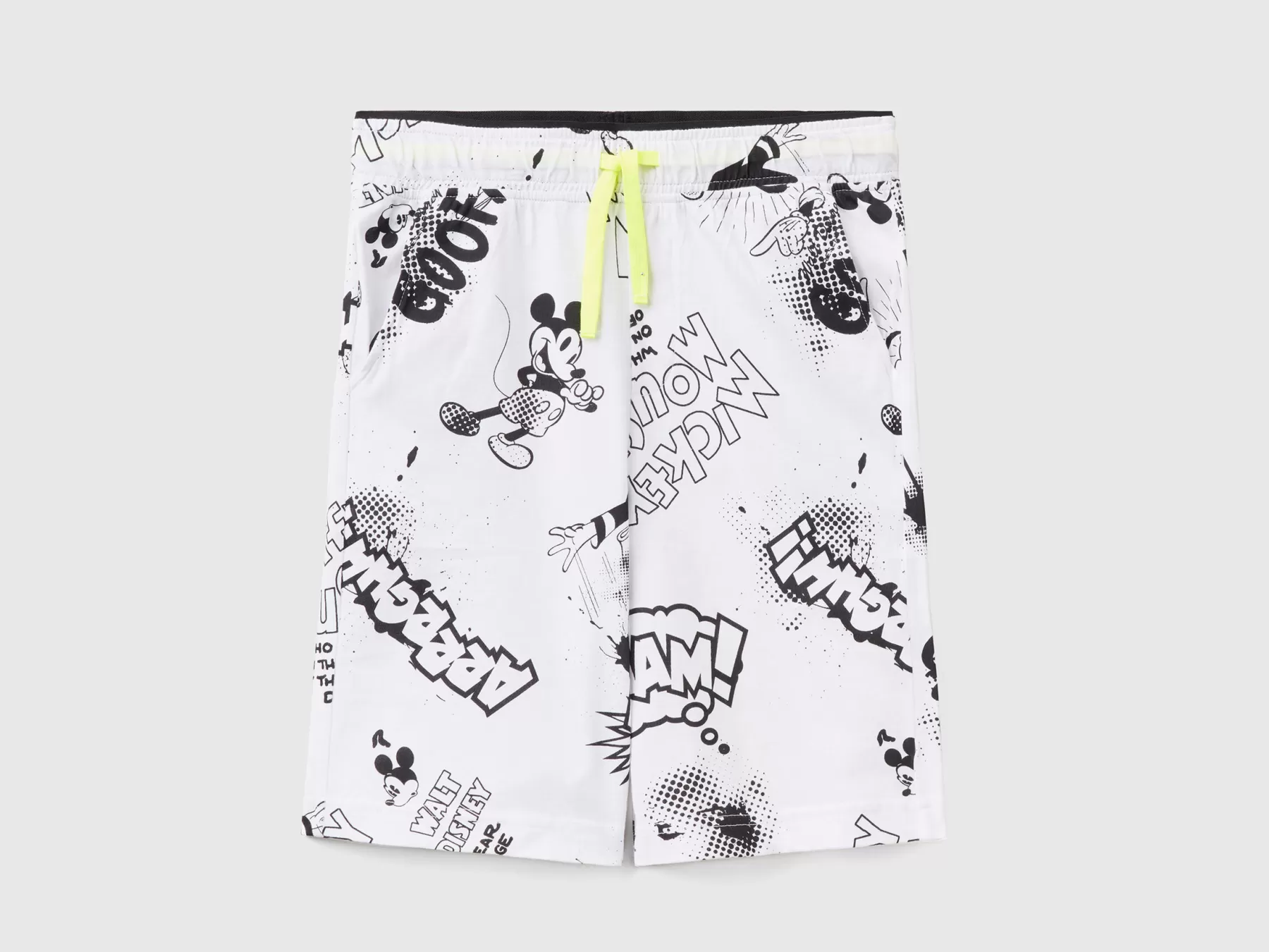 Benetton Shorts Disney 100% Cotone Bianco Discount