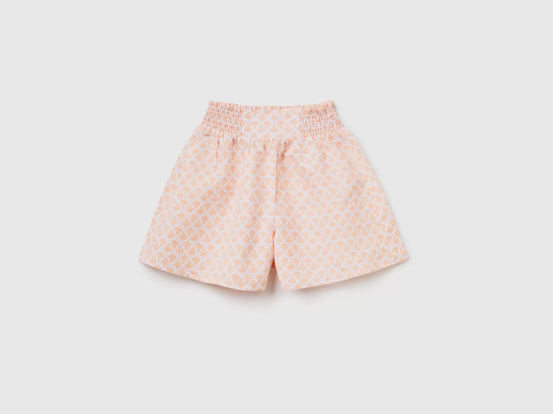 Benetton Shorts Fantasia In Misto Lino Bianco Cheap