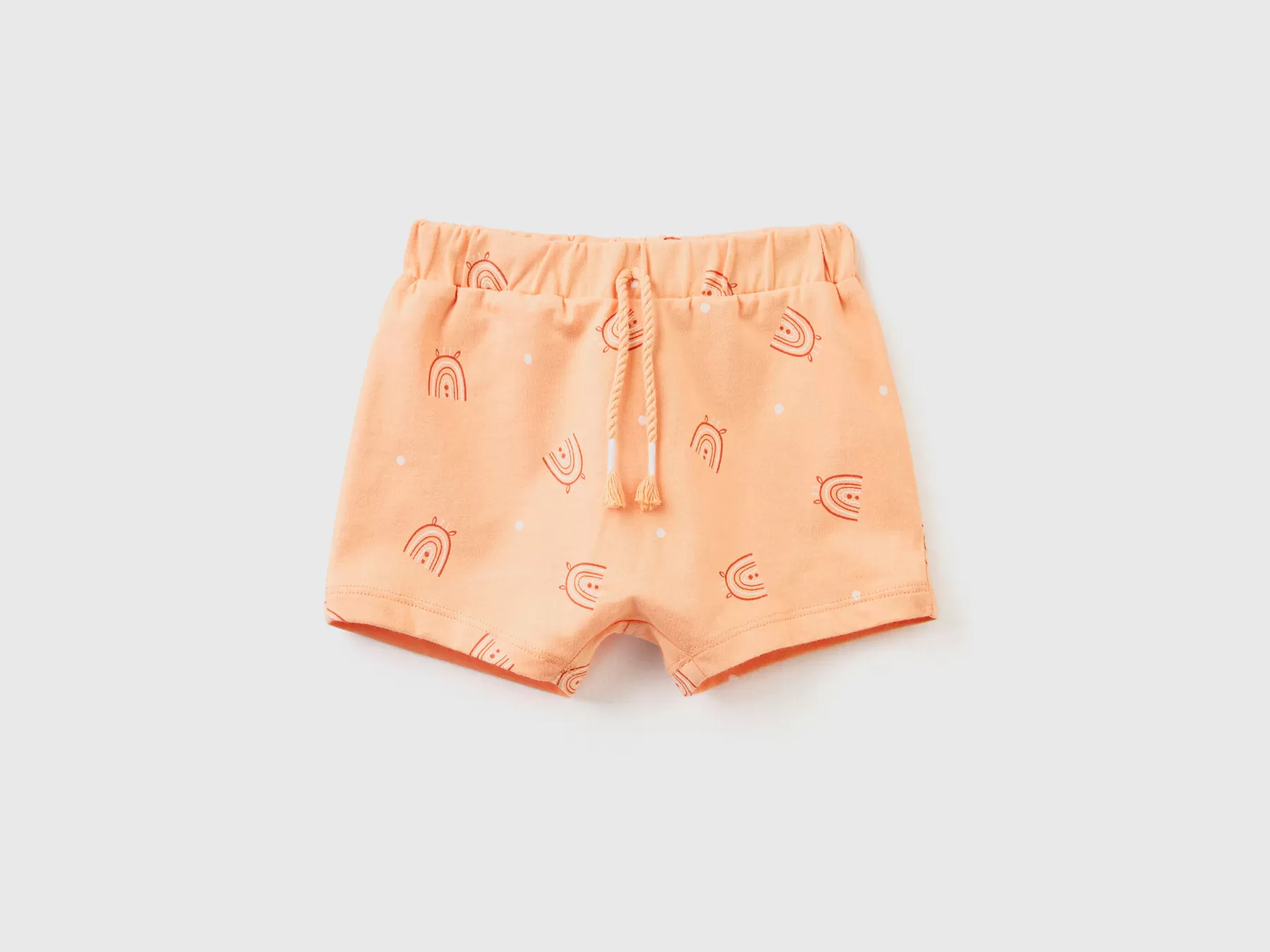 Benetton Shorts Fantasia In Puro Cotone Salmone Online