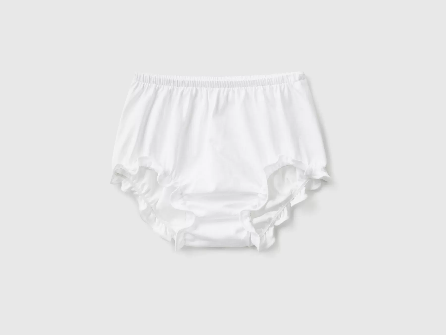 Benetton Shorts In 100% Cotone Biologico Bianco Clearance