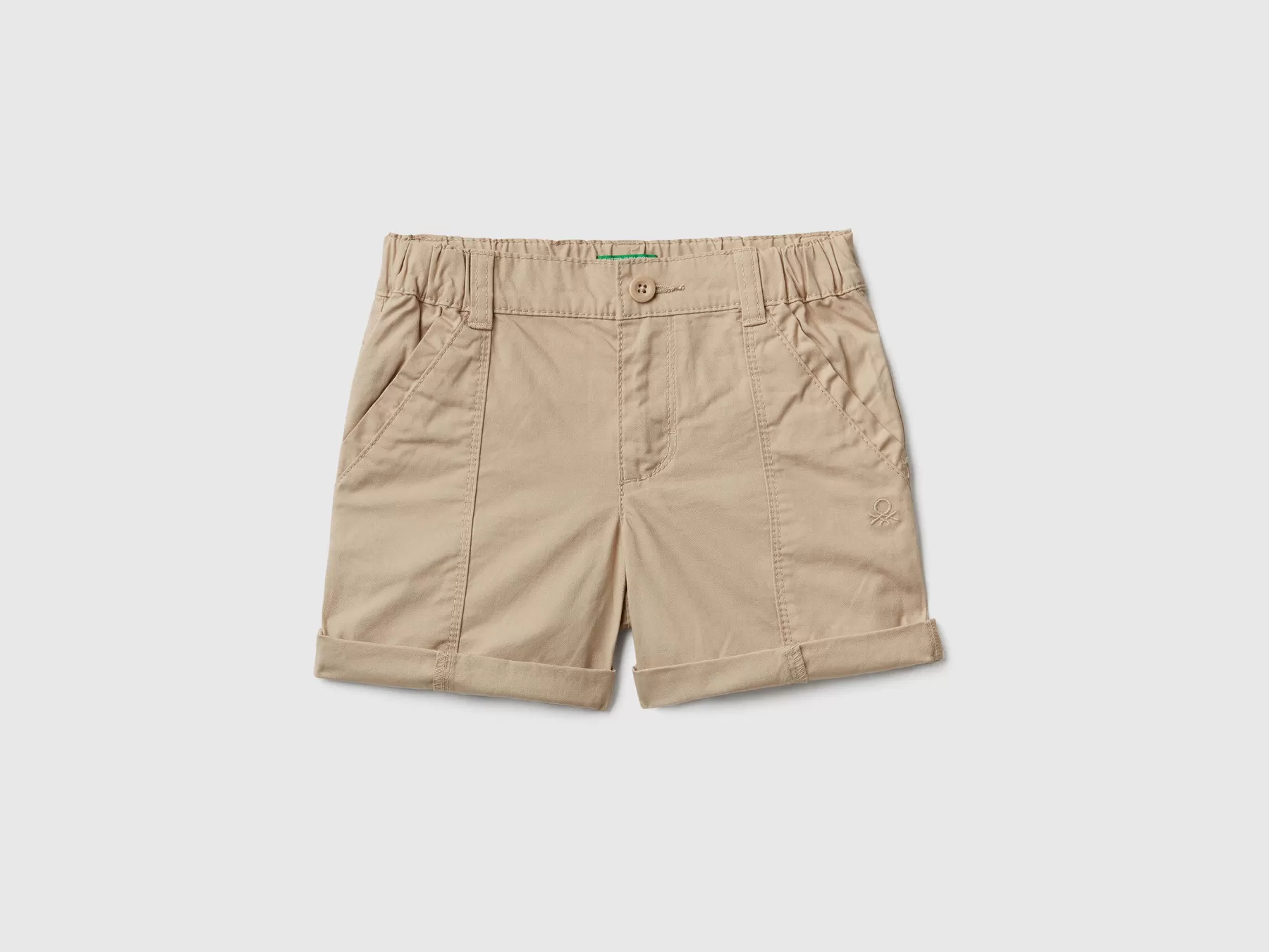 Benetton Shorts In Cotone Leggero Beige Sale