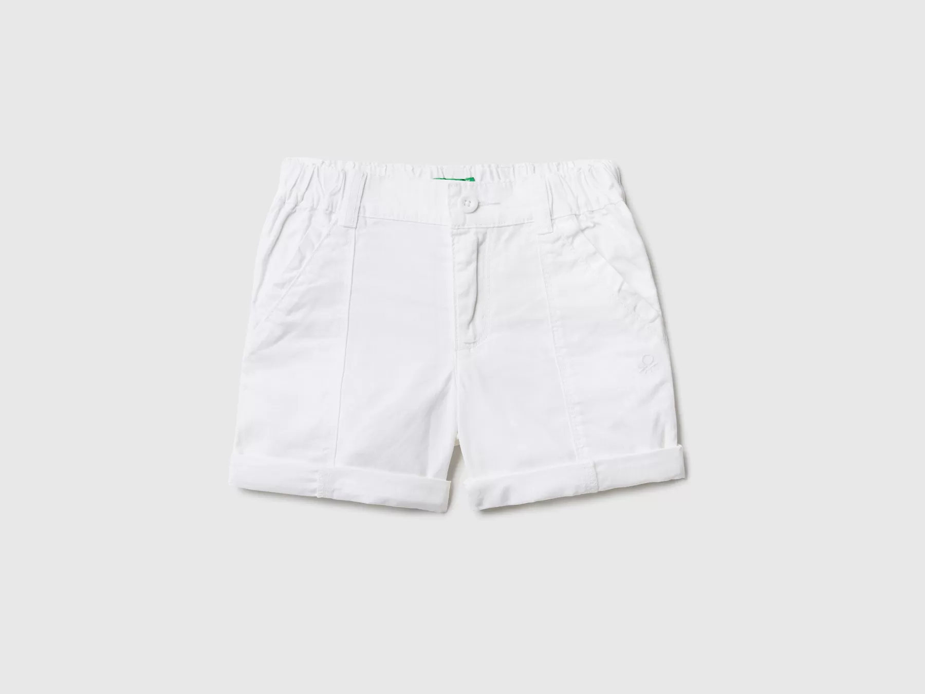 Benetton Shorts In Cotone Leggero Bianco Best