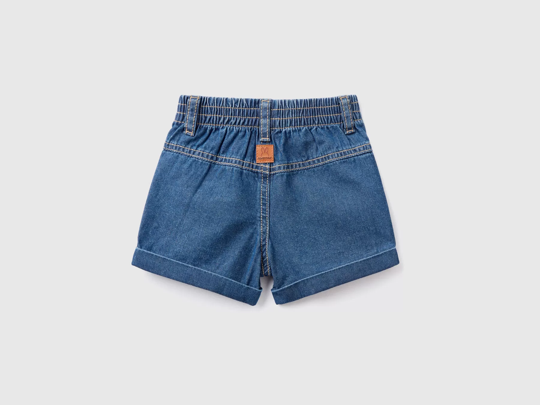 Benetton Shorts In Denim Leggero Blu Best Sale