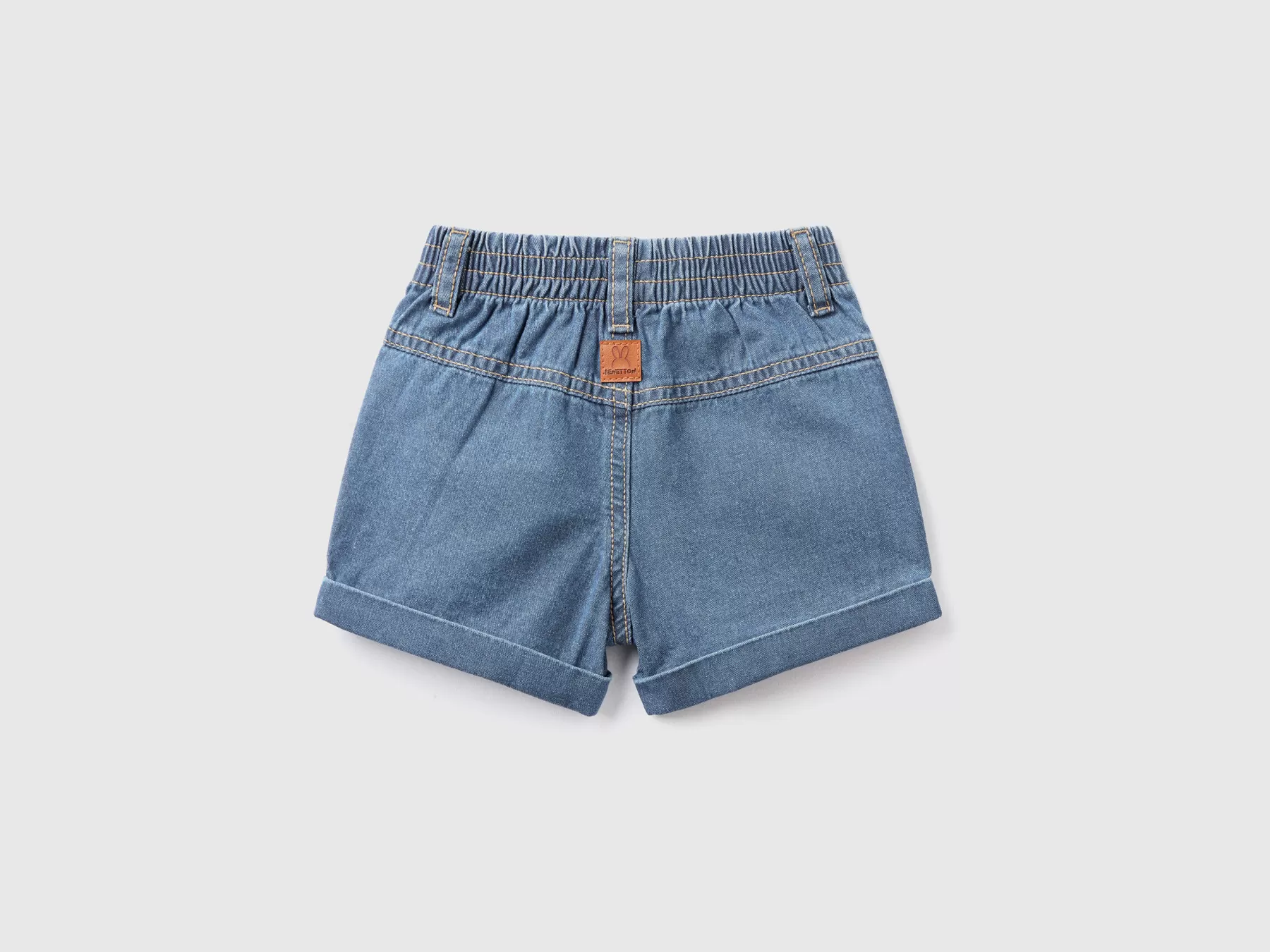 Benetton Shorts In Denim Leggero Celeste Best Sale