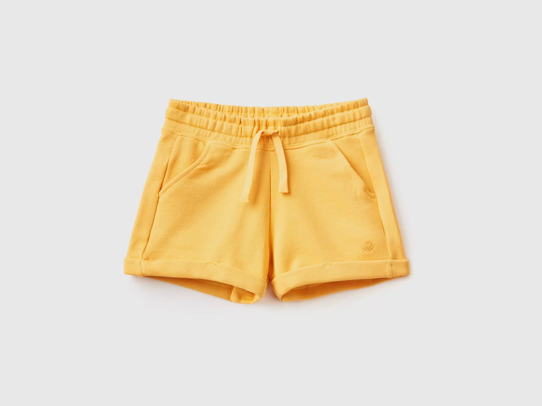 Benetton Shorts In Felpa 100% Cotone Giallo Best Sale