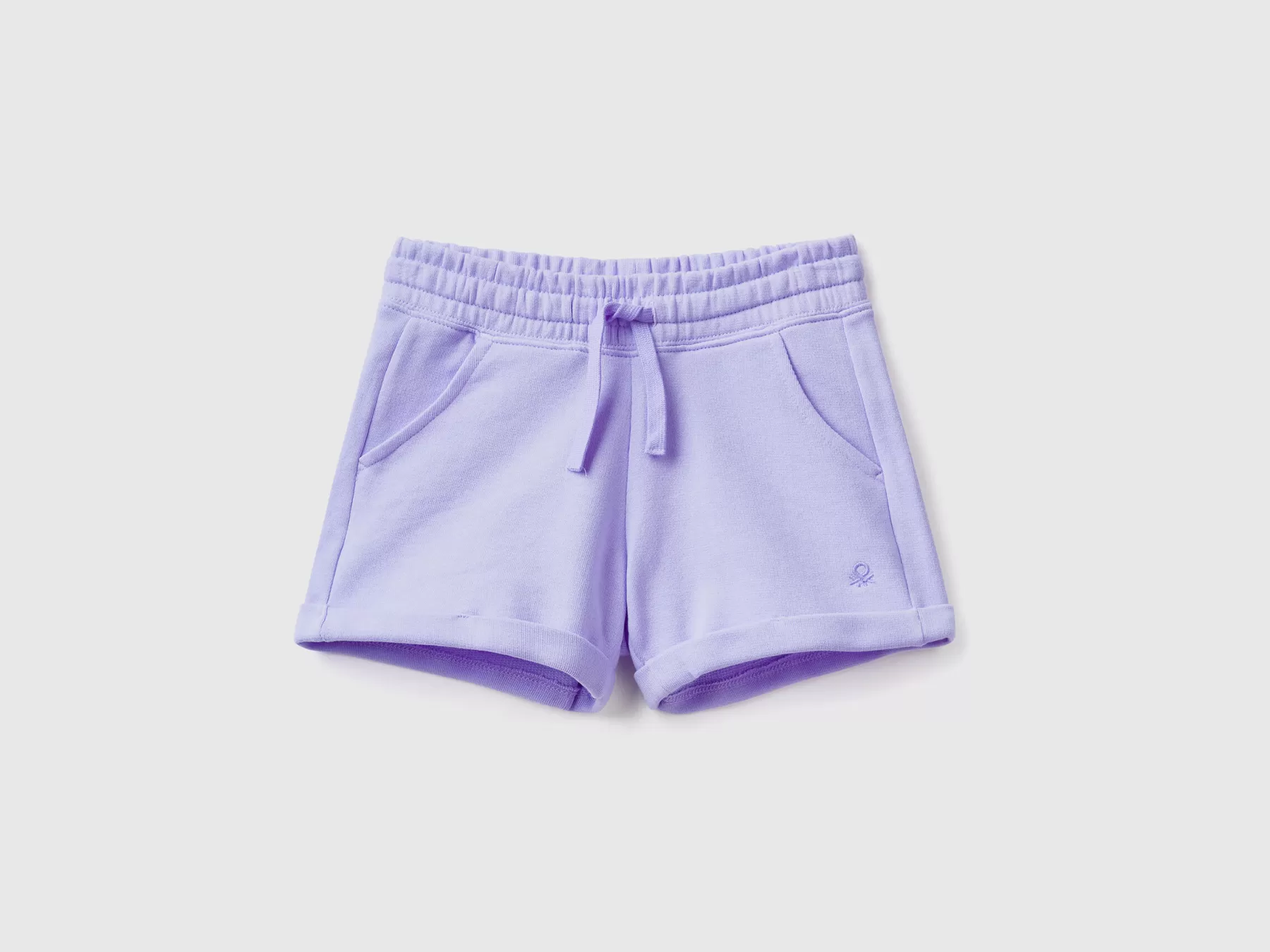 Benetton Shorts In Felpa 100% Cotone Pervinca Flash Sale