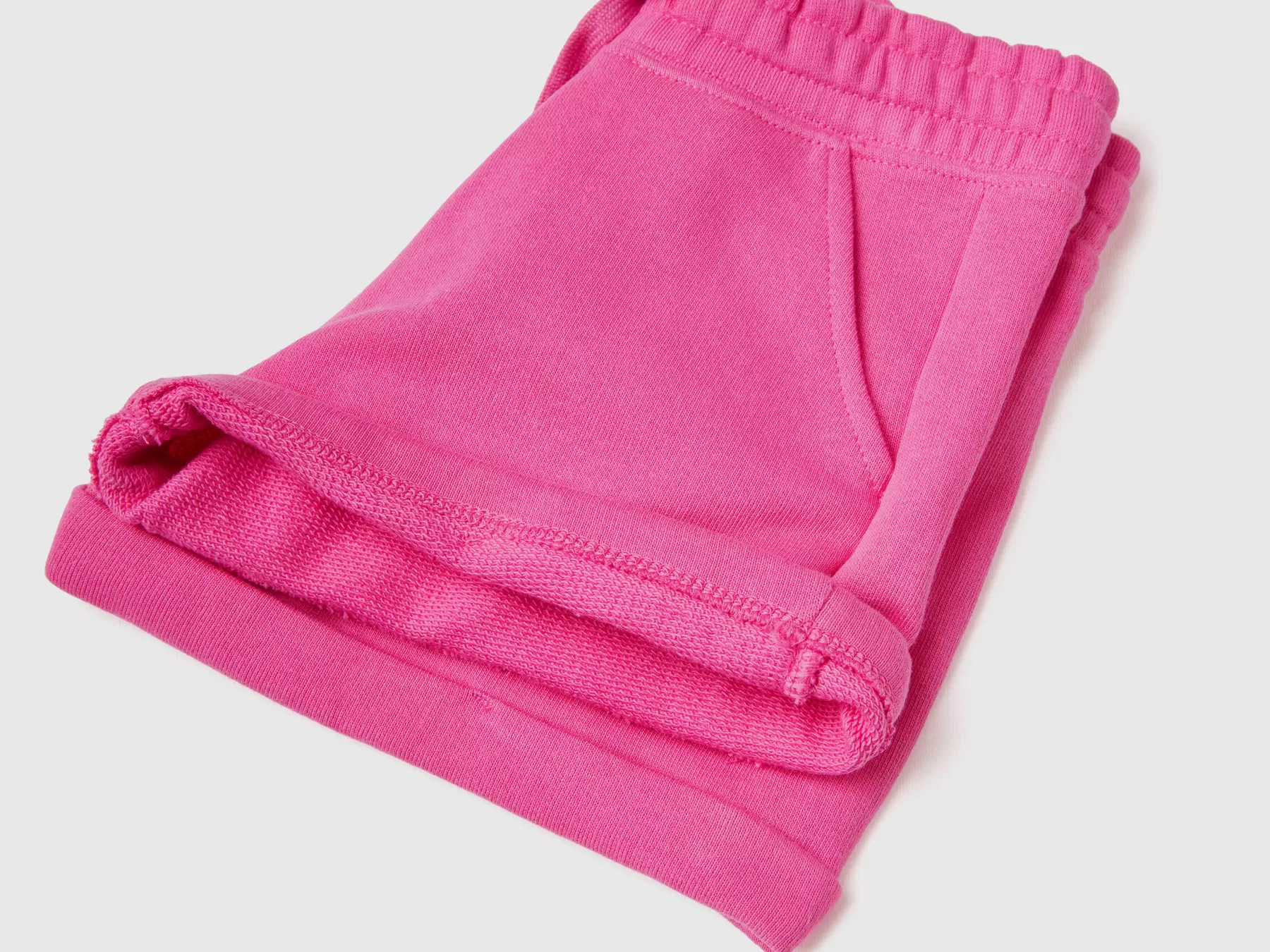 Benetton Shorts In Felpa 100% Cotone Fucsia Sale