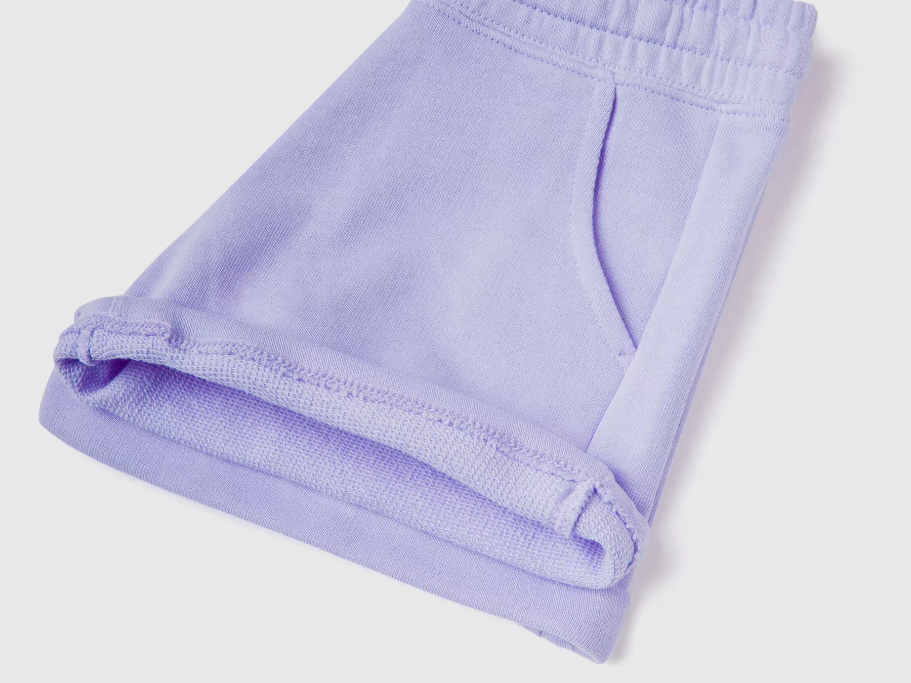 Benetton Shorts In Felpa 100% Cotone Pervinca Flash Sale