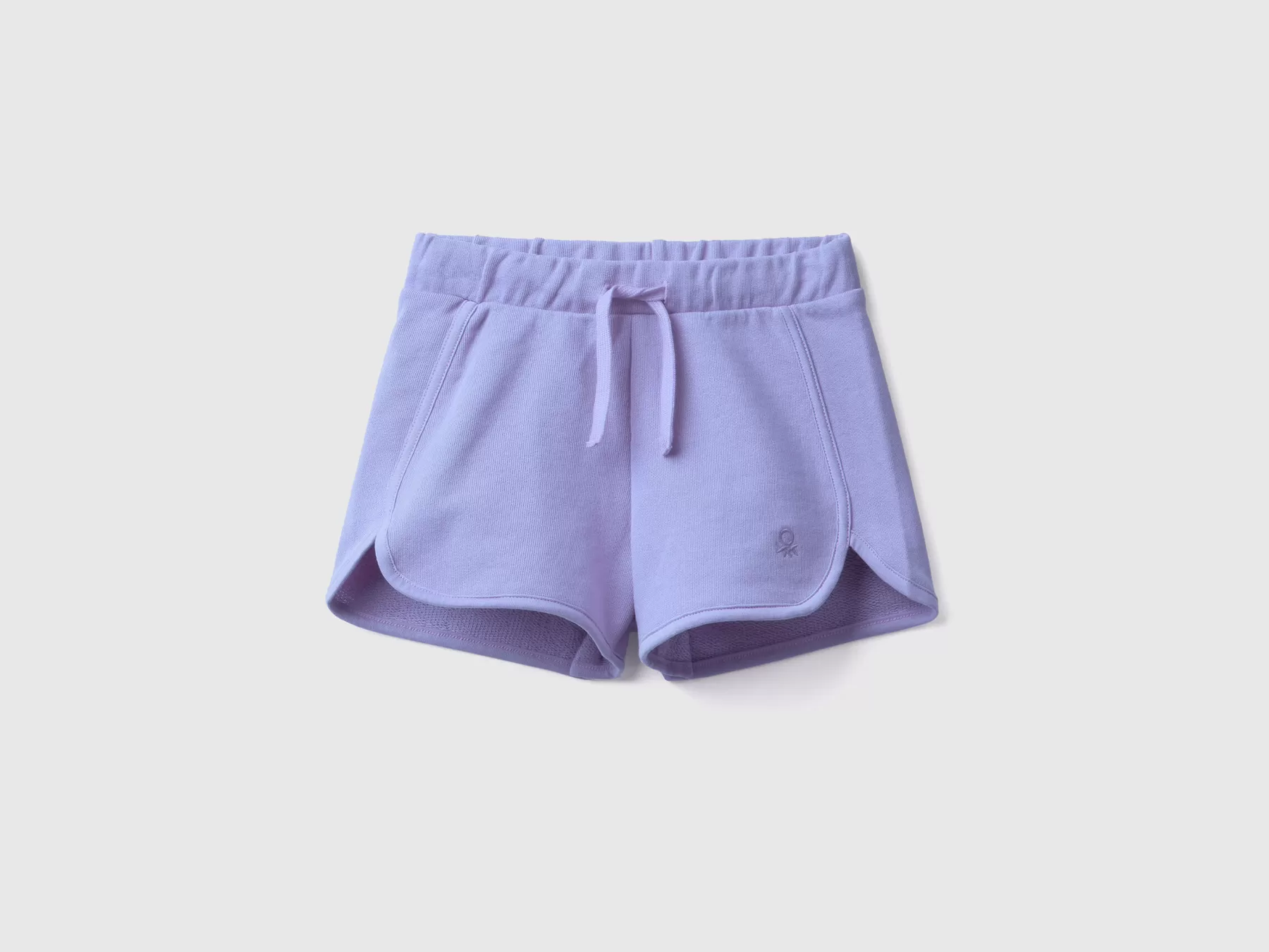 Benetton Shorts In Felpa 100% Cotone Bio Pervinca Fashion