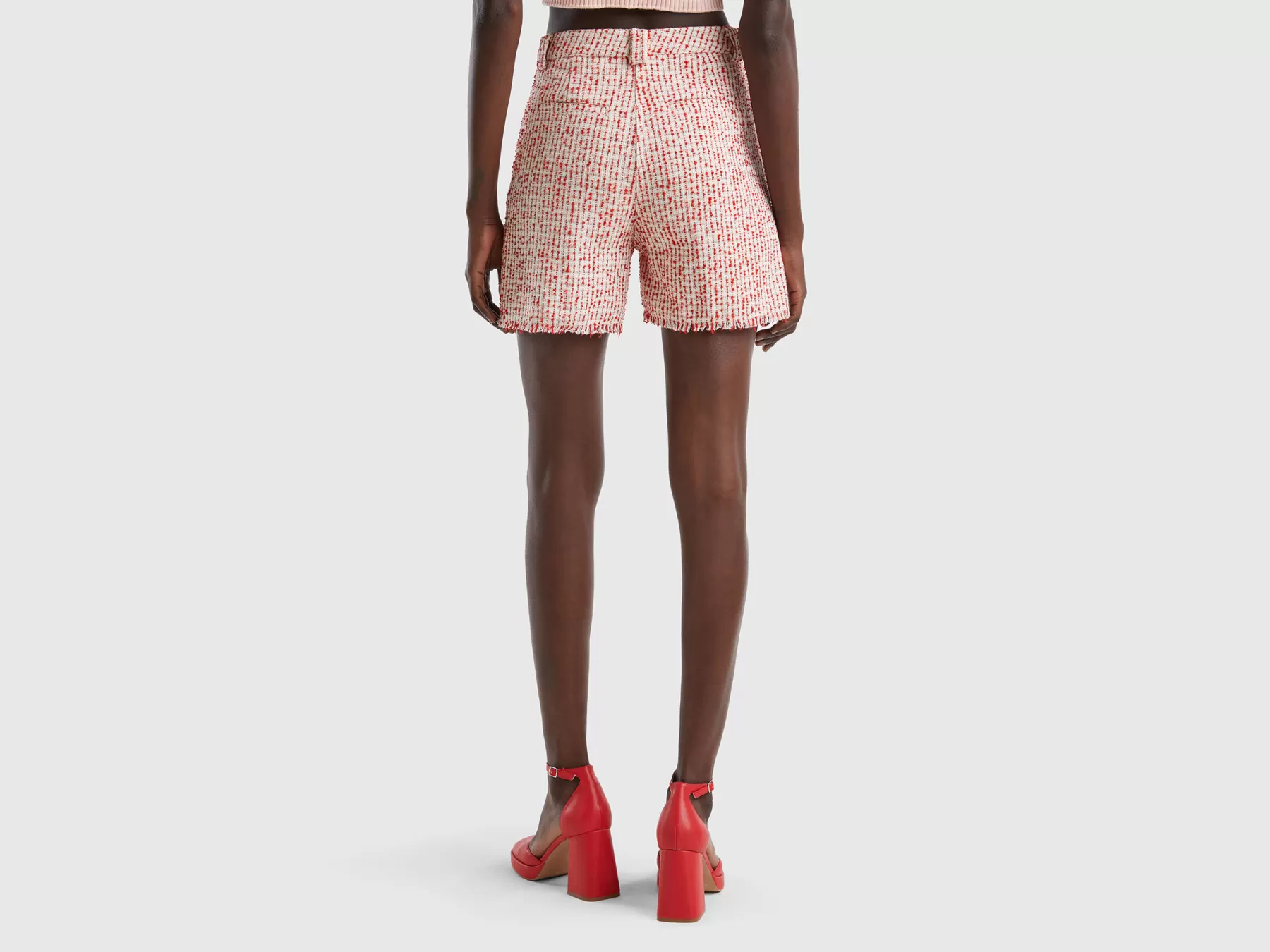 Benetton Shorts In Tweed Rosa Fashion