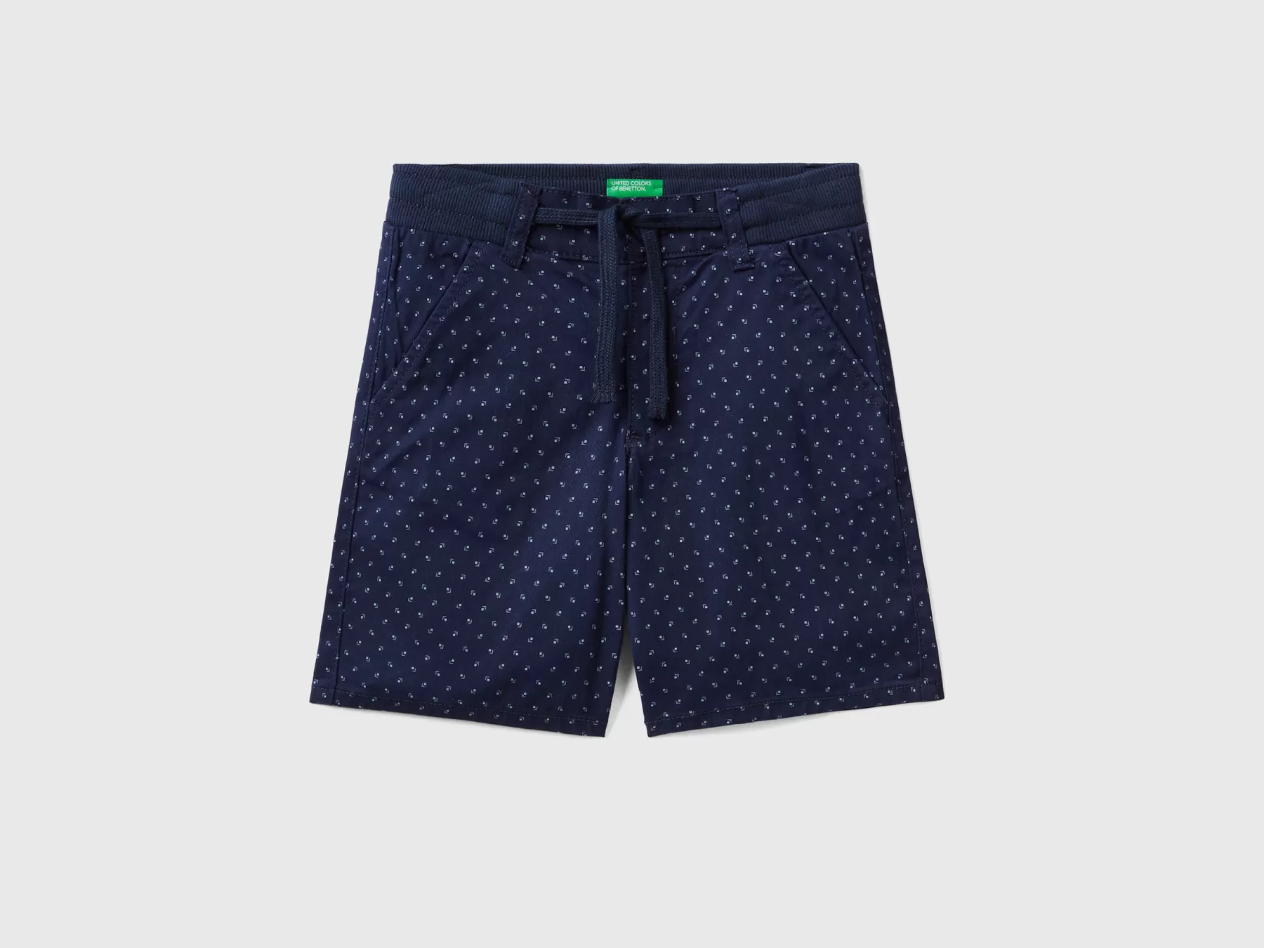 Benetton Shorts Micro Fantasia Con Coulisse Blu Clearance