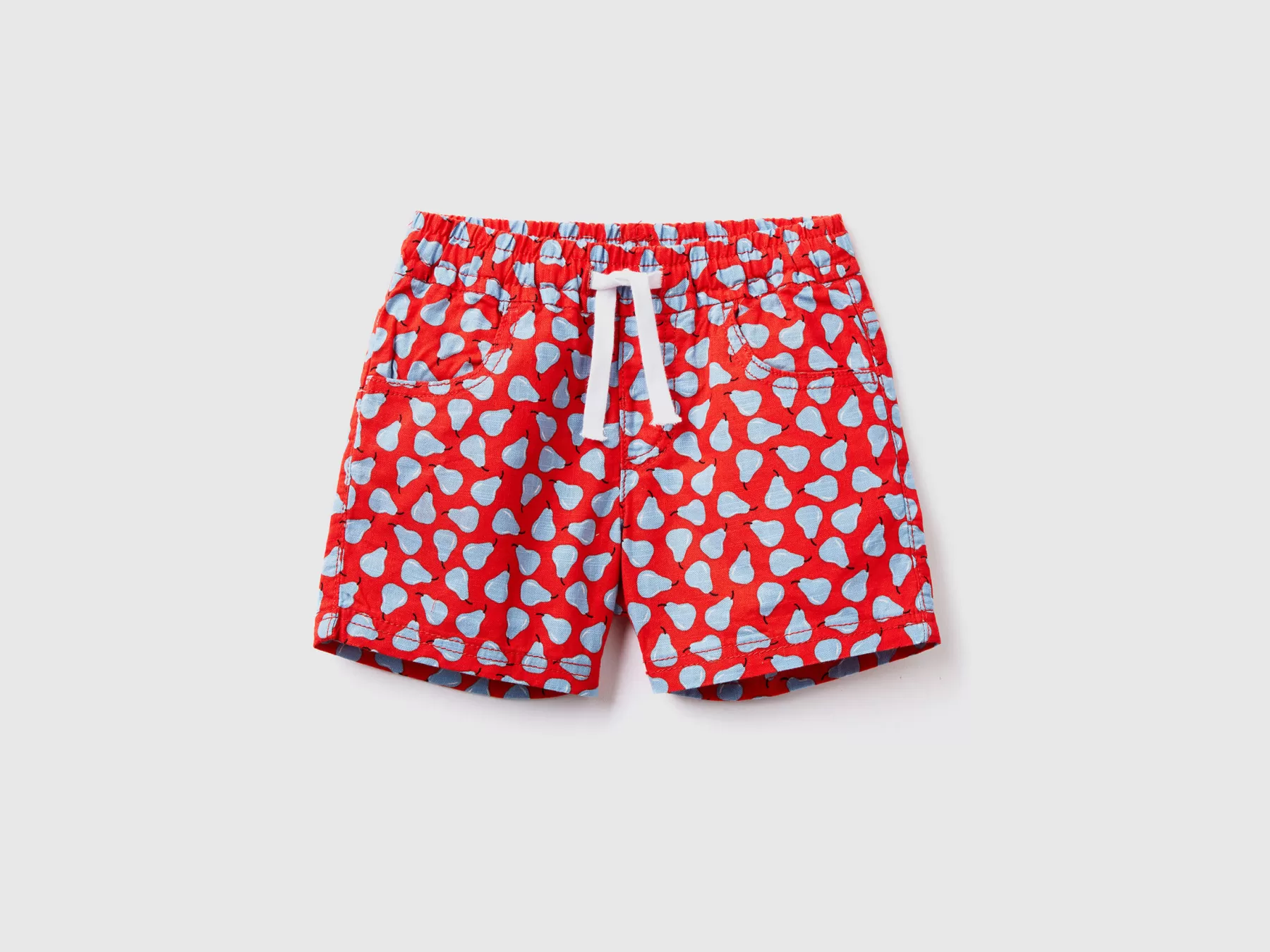 Benetton Shorts Rossi Con Pattern Pere Rosso Best Sale