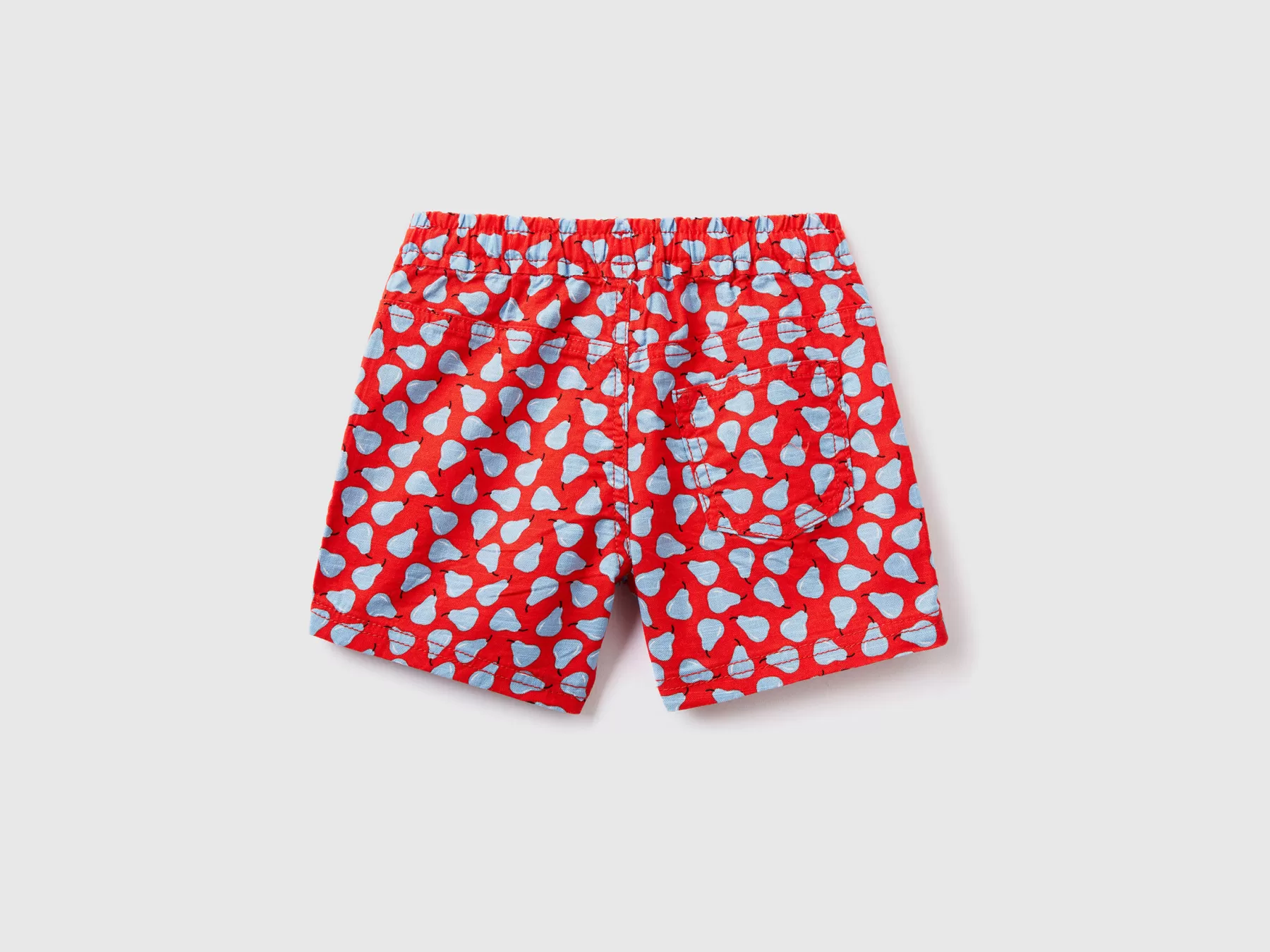 Benetton Shorts Rossi Con Pattern Pere Rosso Best Sale