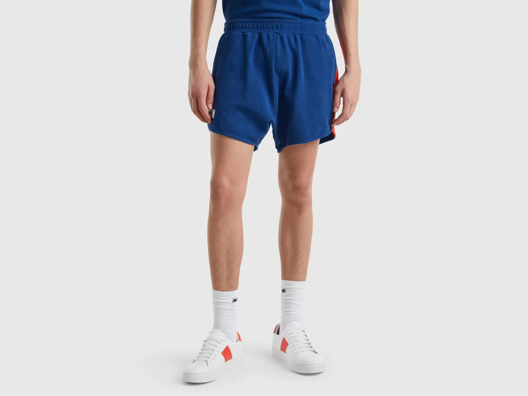 Benetton Shorts Runnercon Bande Blu Best Sale