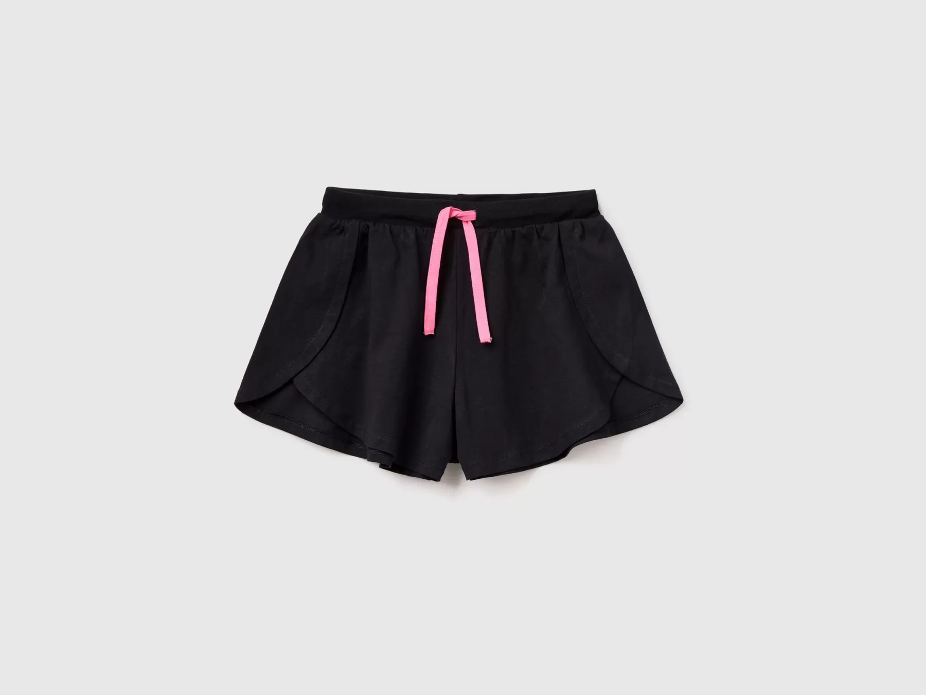 Benetton Shorts Sportivi Con Spacchetti Nero Flash Sale