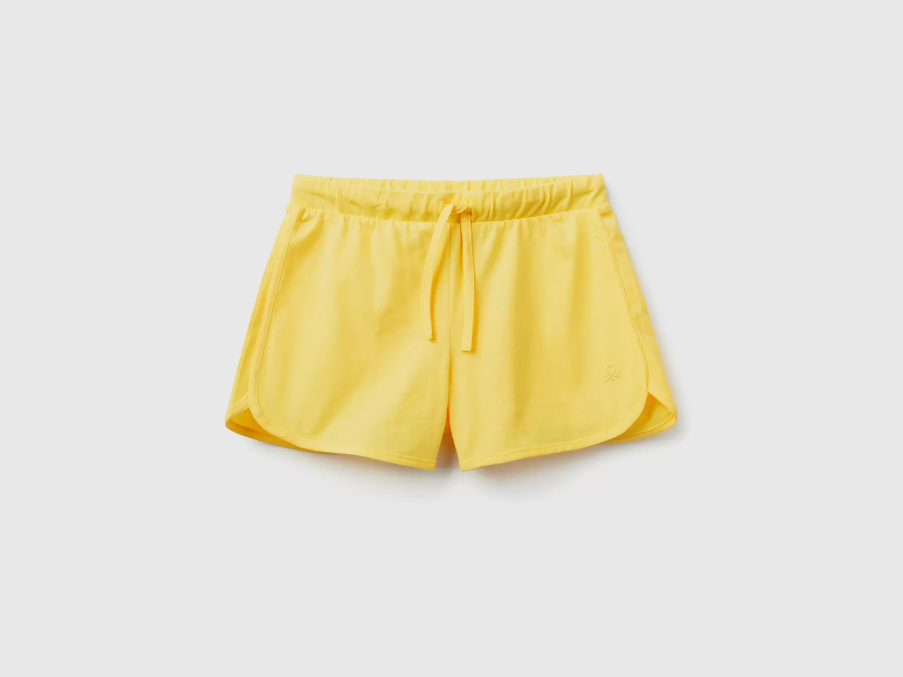 Benetton Shorts Stile Runner In Cotone Bio Giallo Best