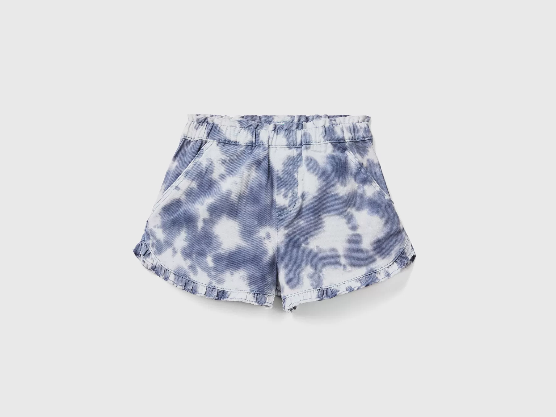 Benetton Shorts Tye-Dye Con Rouches Avio Online