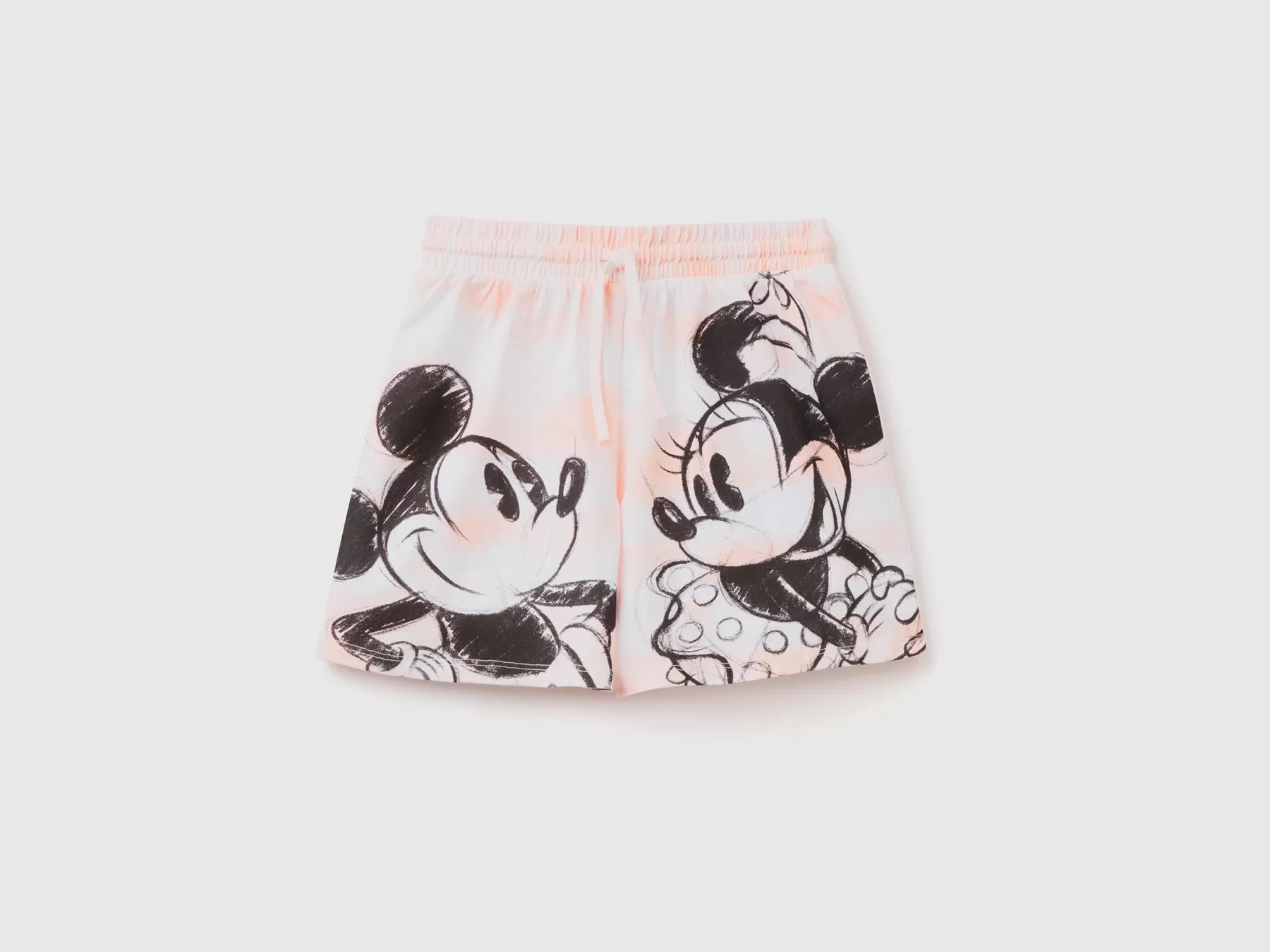 Benetton Shorts Tye-Dye Con Stampa Disney Rosa Tenue Hot