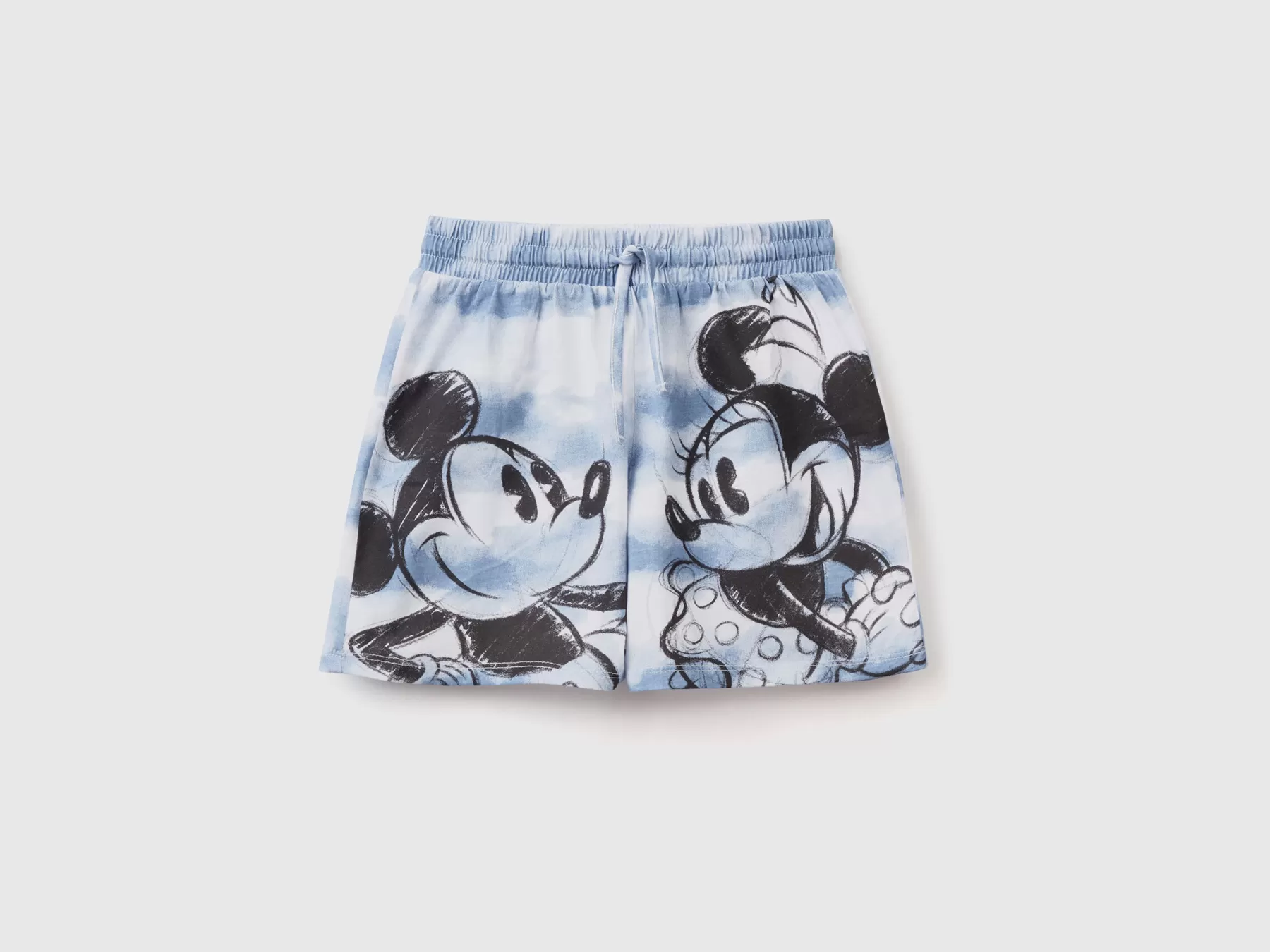 Benetton Shorts Tye-Dye Con Stampa Disney Avio Fashion