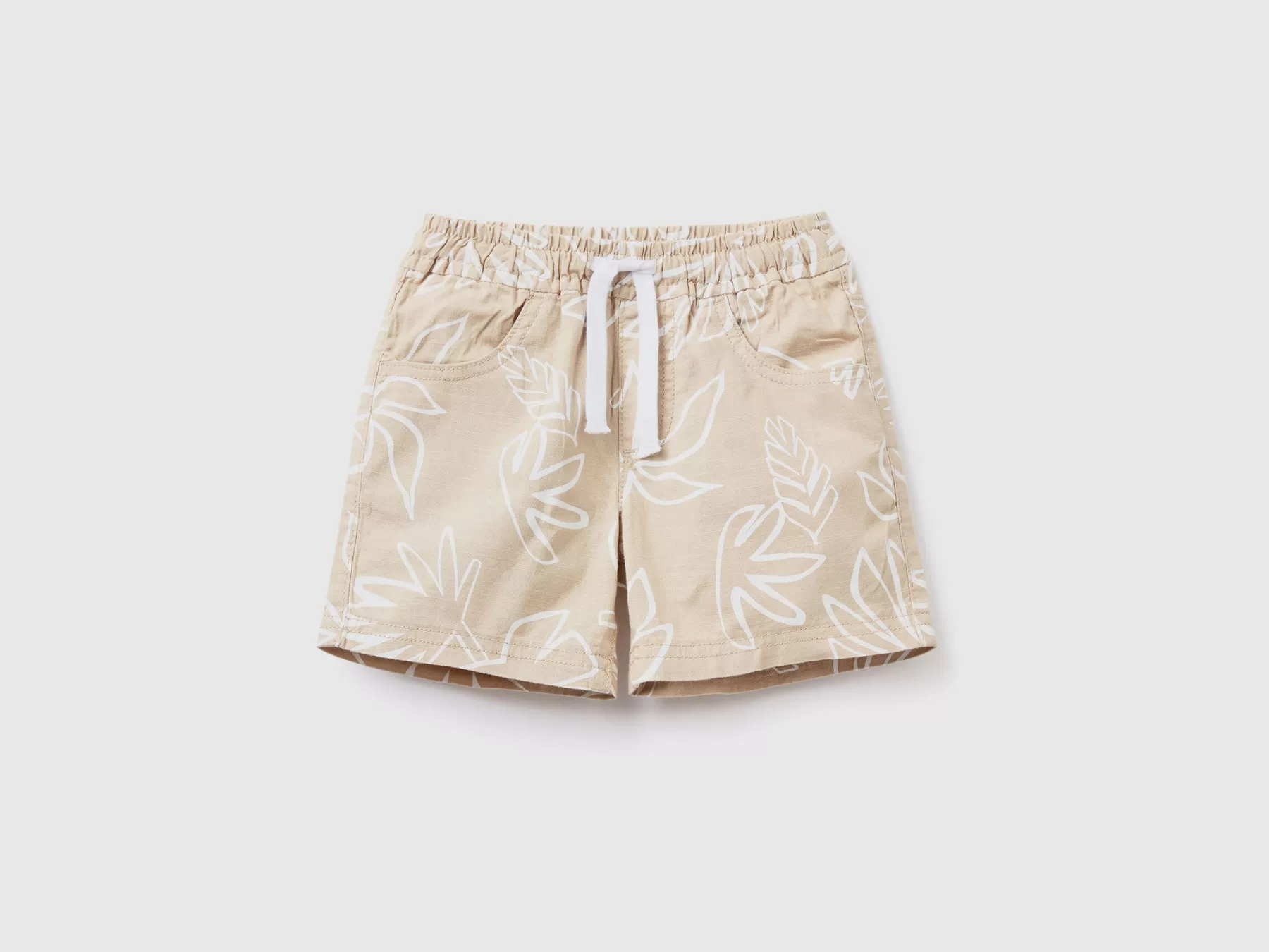 Benetton Shortscon Stampa Esotica Beige Hot