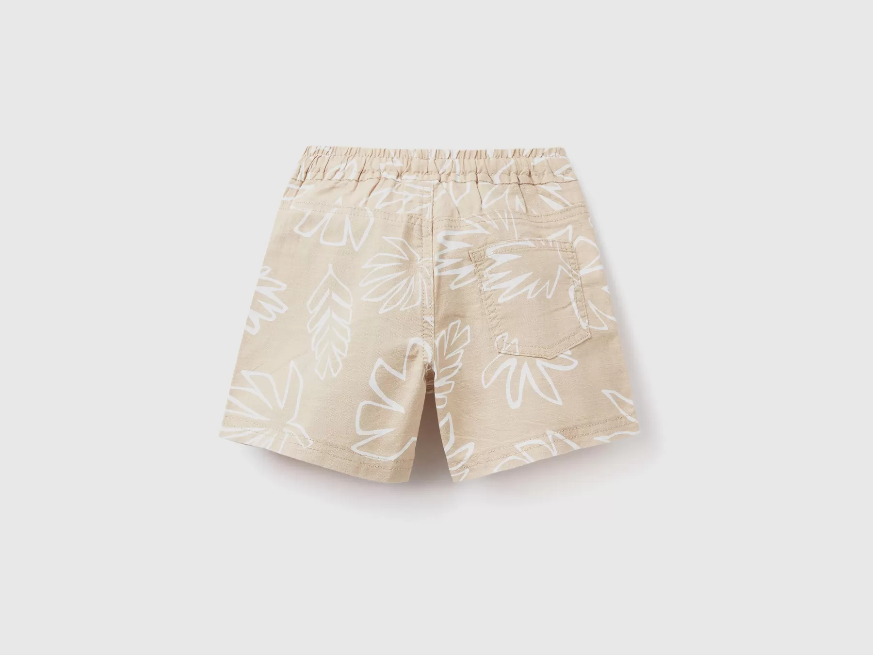 Benetton Shortscon Stampa Esotica Beige Hot