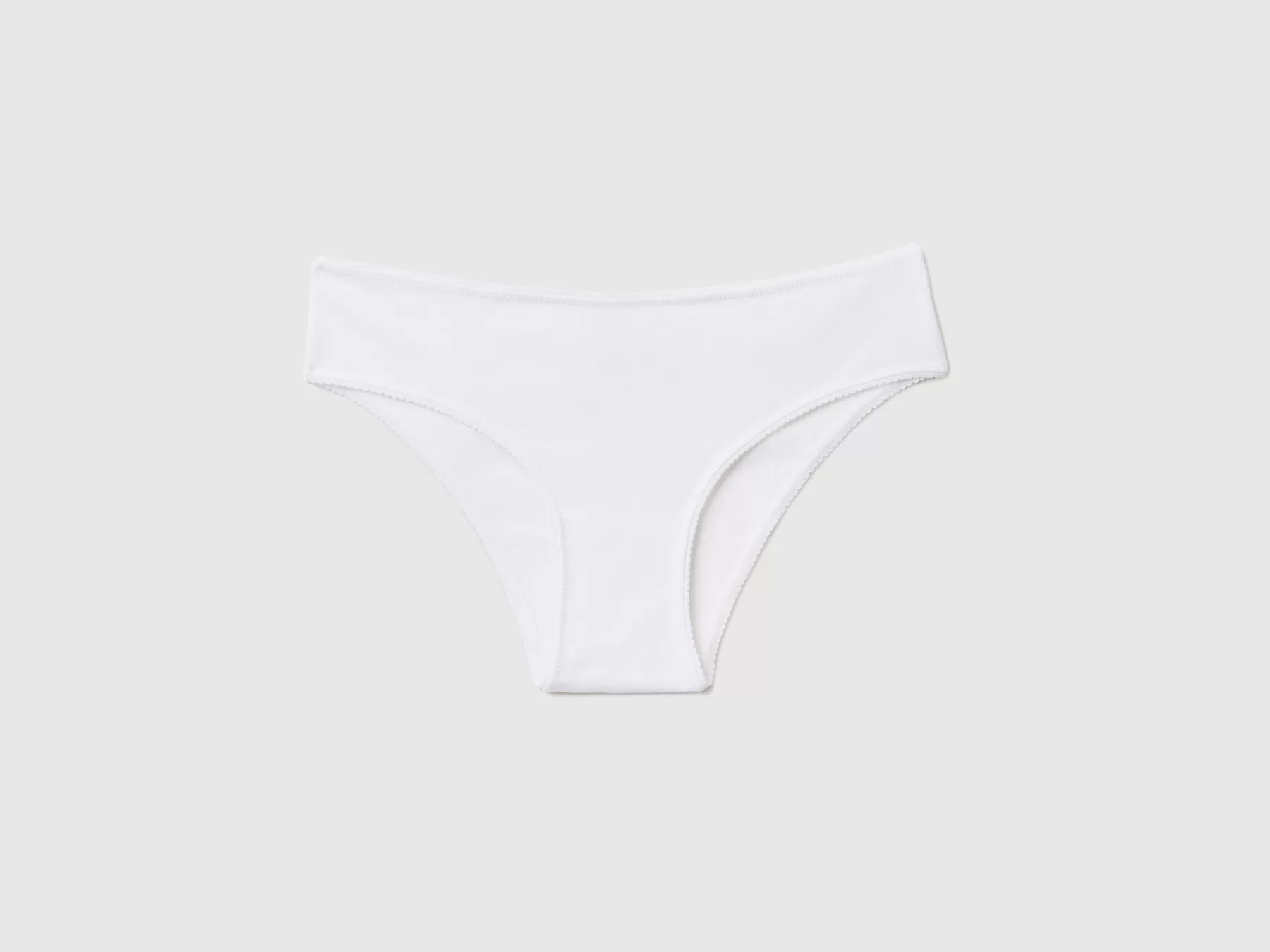 Benetton Slip Basici In Cotone Bio Stretch Bianco Shop