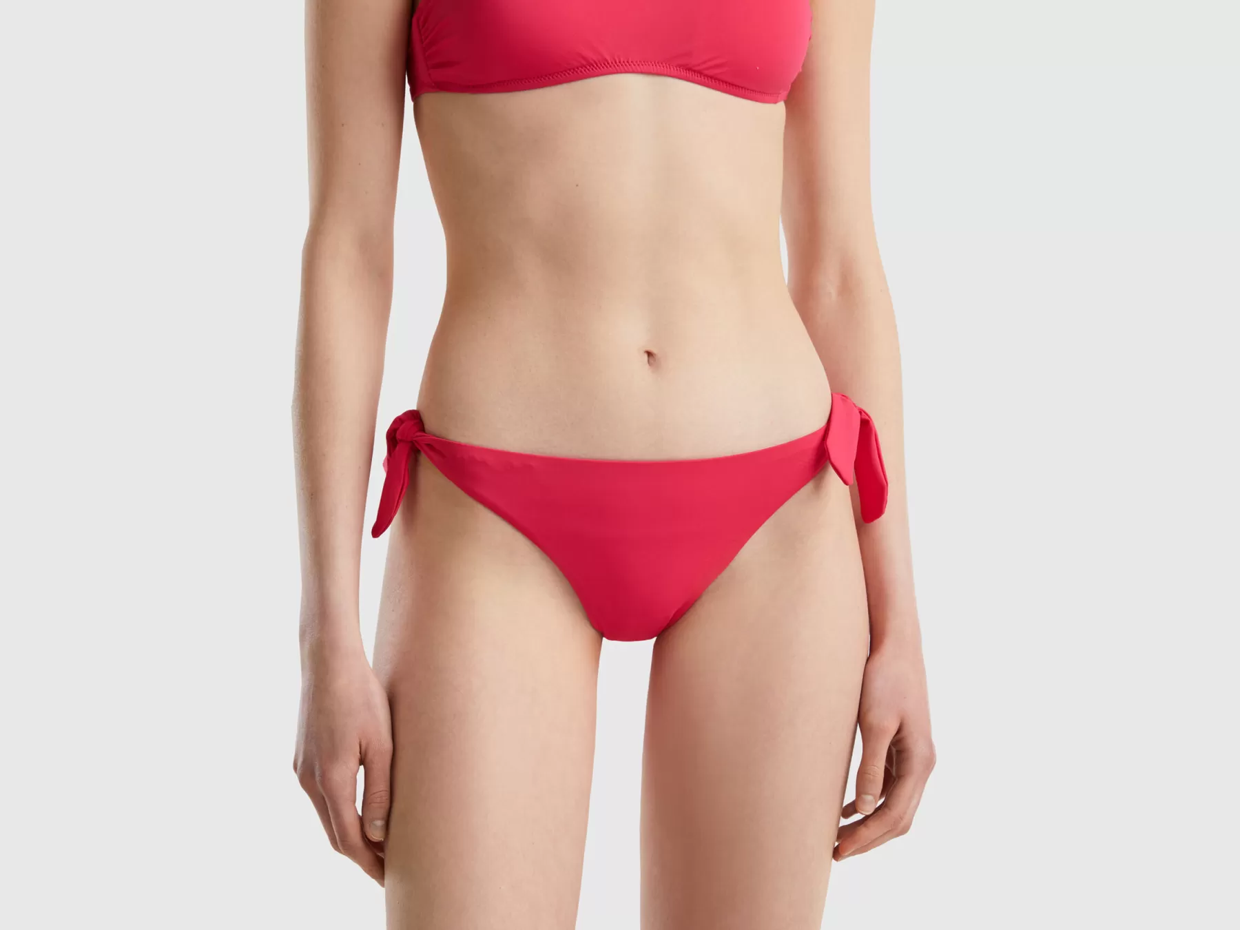 Benetton Slip Costume Con Fiocchi Laterali Fucsia Fashion