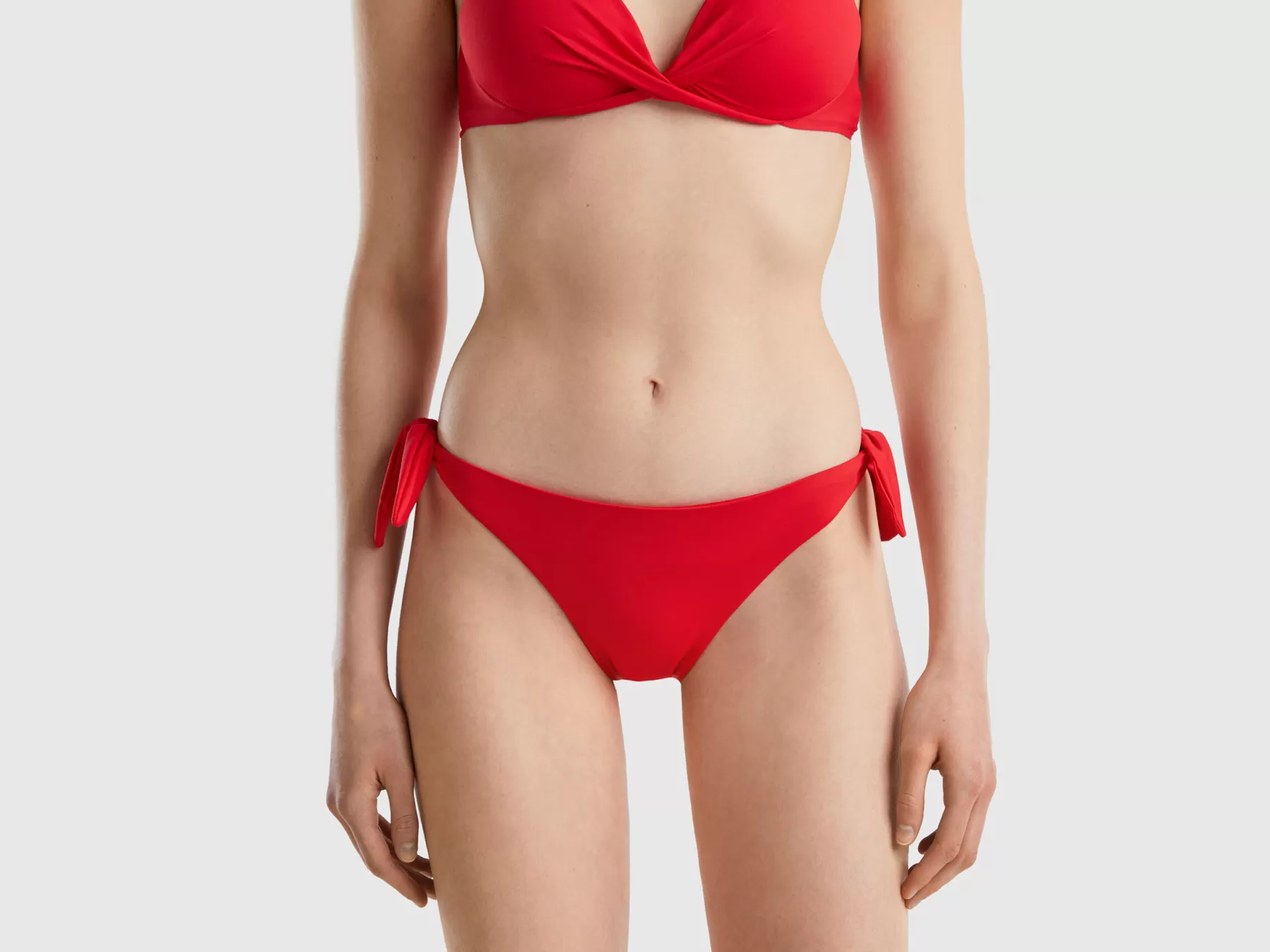 Benetton Slip Costume Con Fiocchi Laterali Fragola Cheap